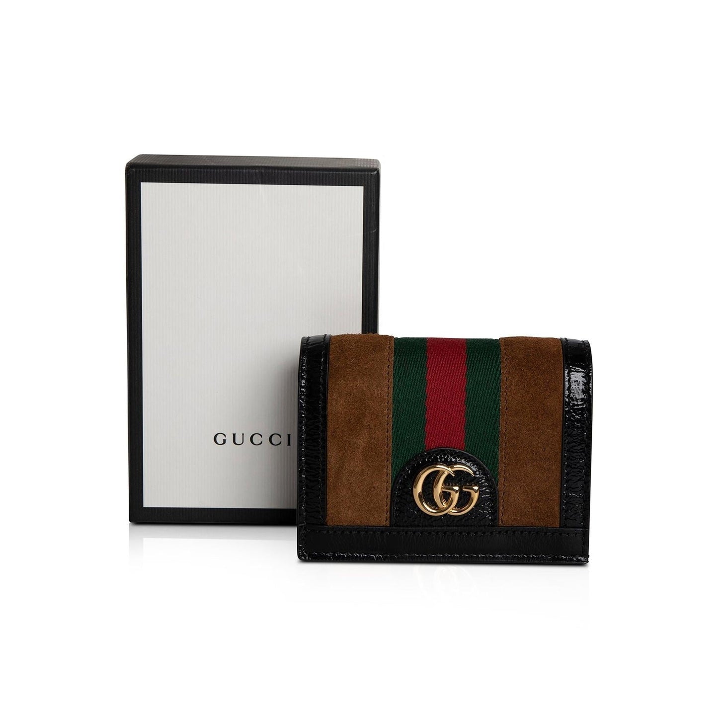 Gucci Suede Ophidia GG Card Case Wallet