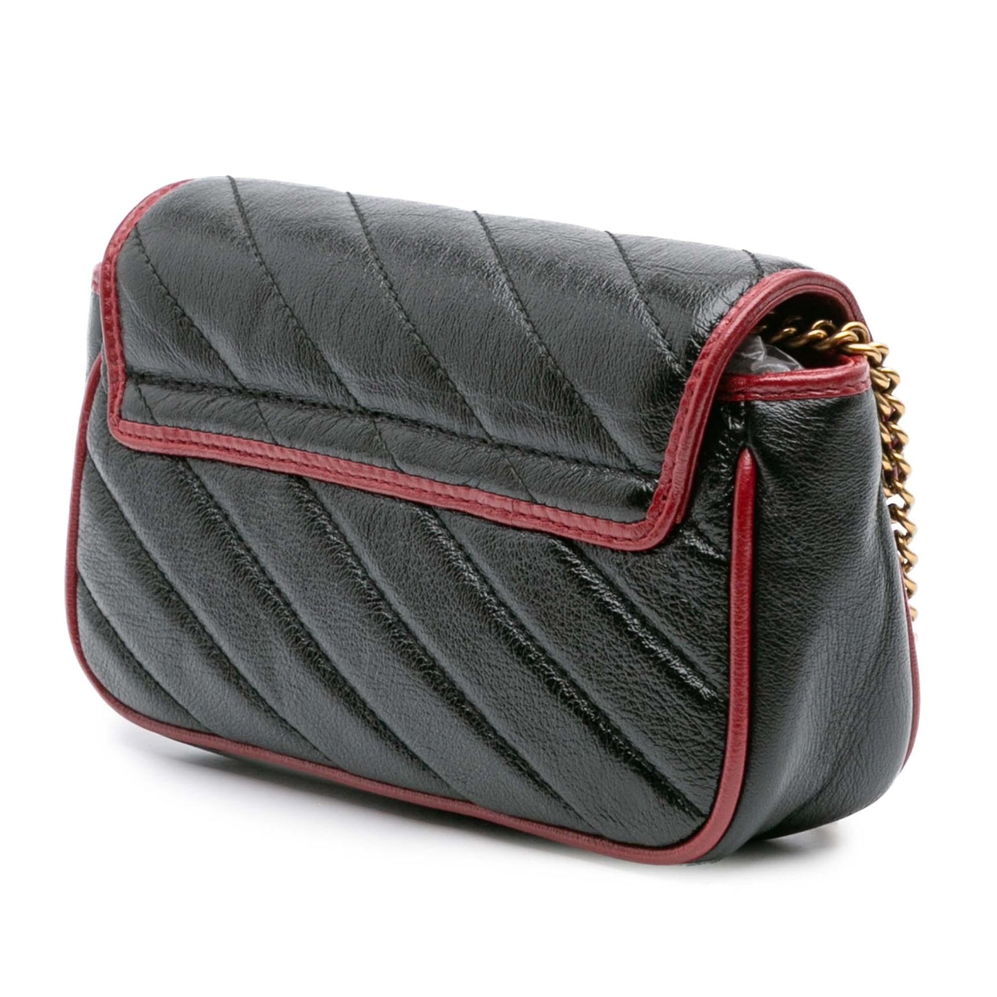 Gucci Super Mini GG Marmont Matelasse Leather Torchon Flap Crossbody