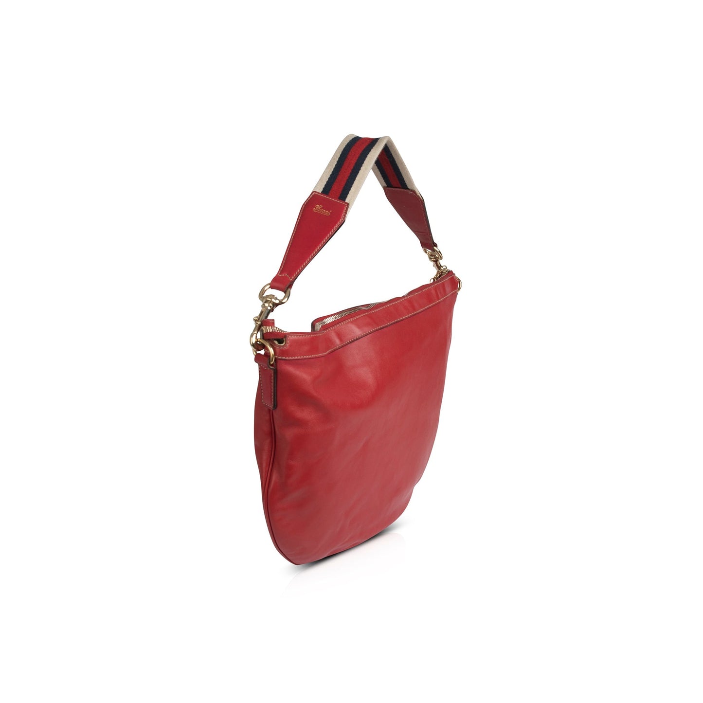 Gucci Sylvie Leather Web-Strap Hobo