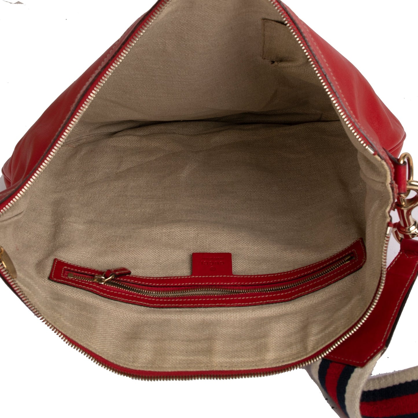 Gucci Sylvie Leather Web-Strap Hobo