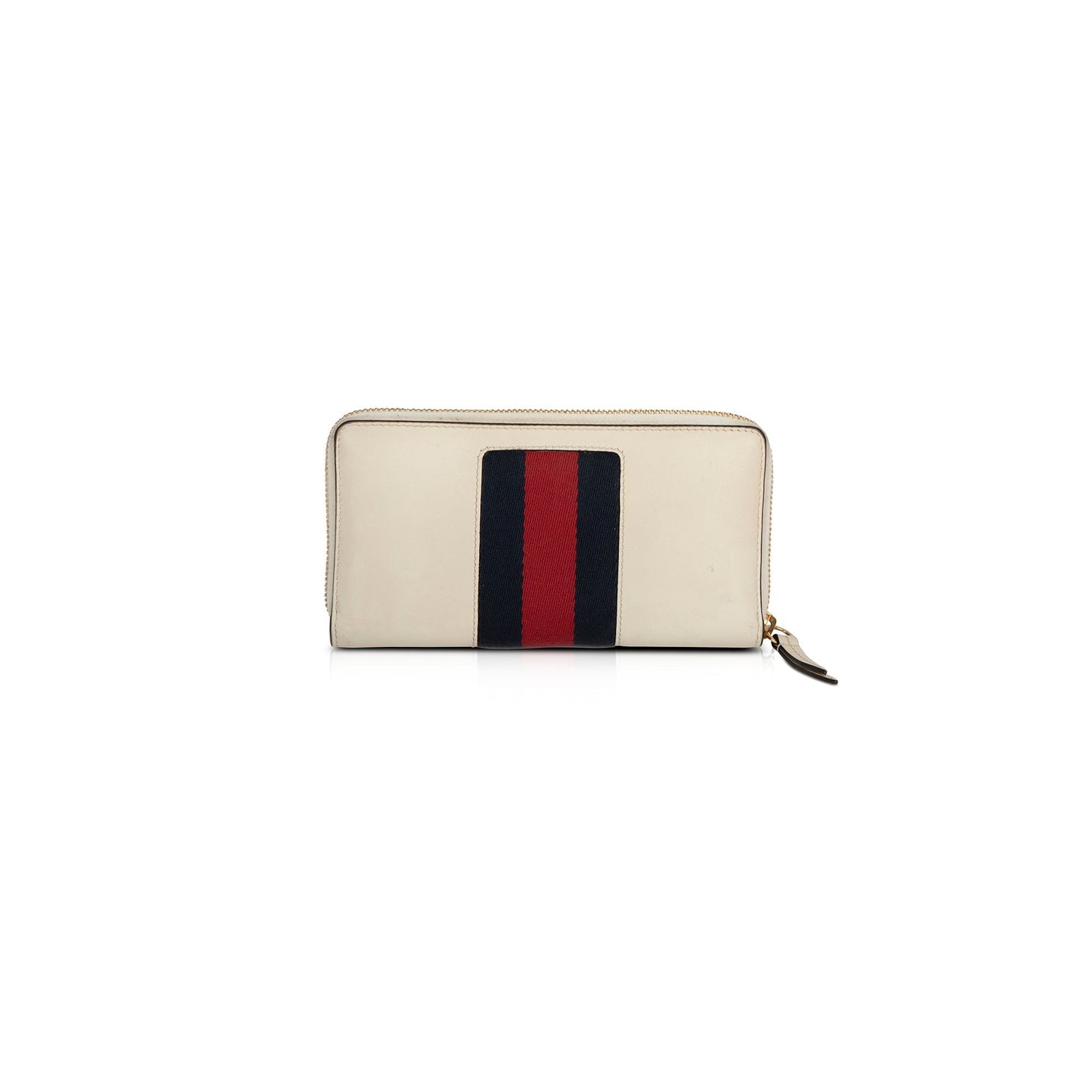 Gucci Sylvie Web Embroidered Zip Around Wallet