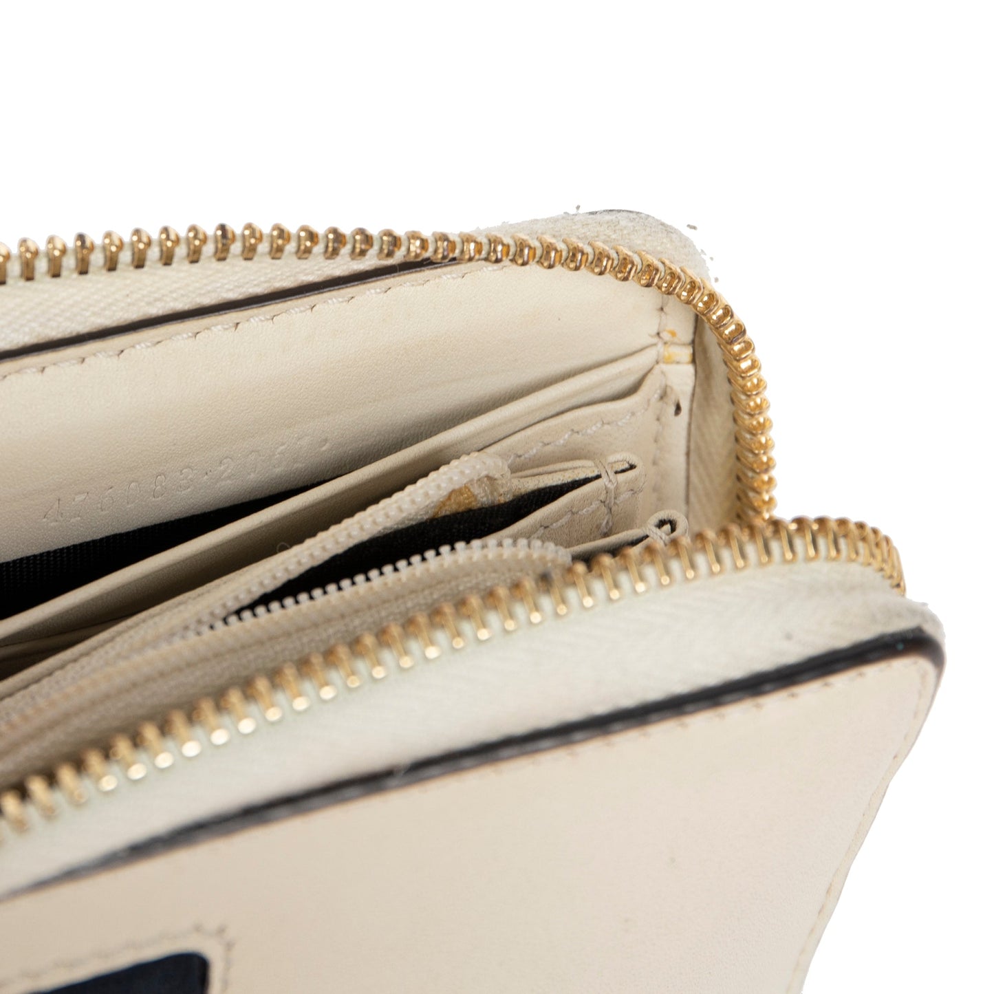 Gucci Sylvie Web Embroidered Zip Around Wallet