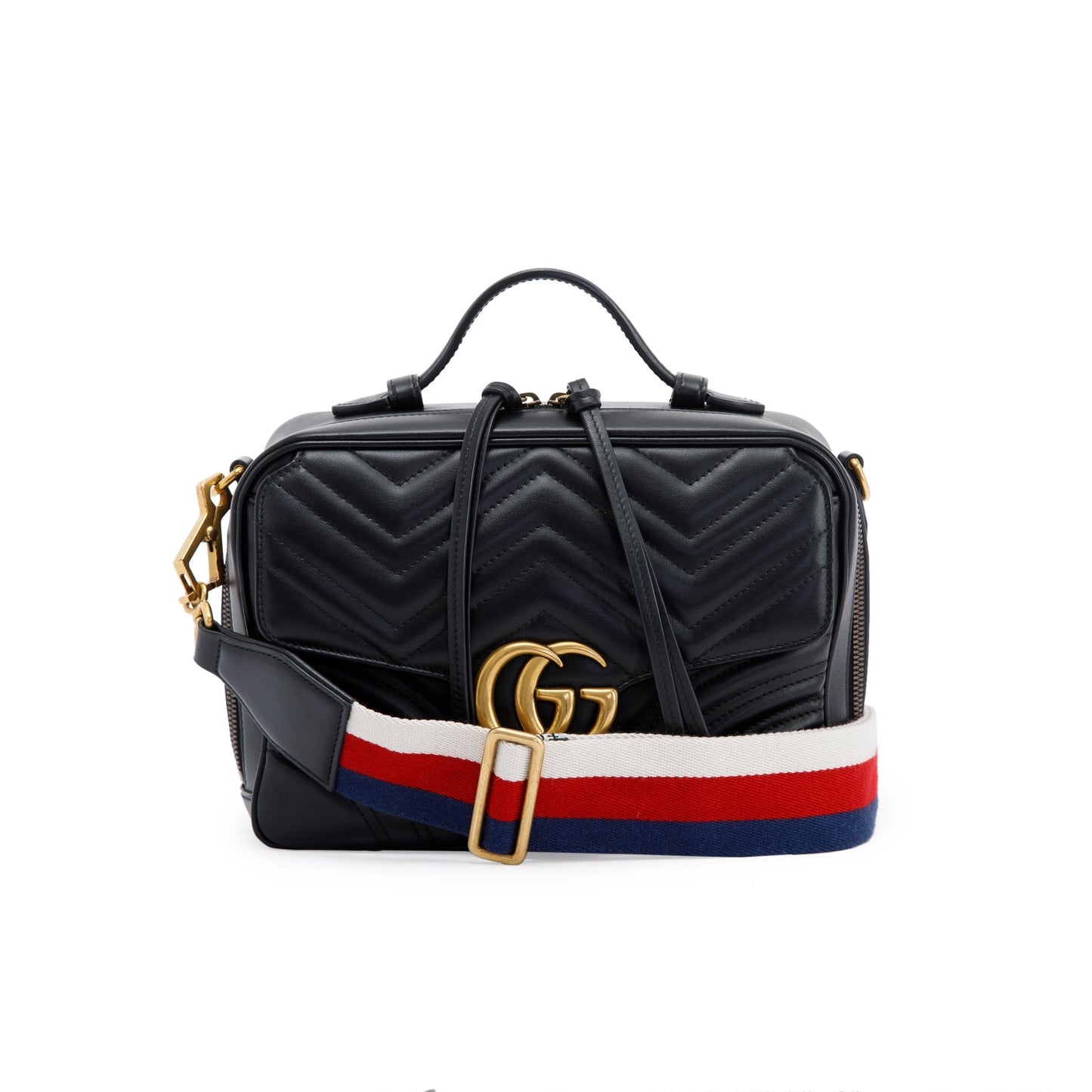 Gucci Sylvie Web GG Marmont Small Shoulder Bag