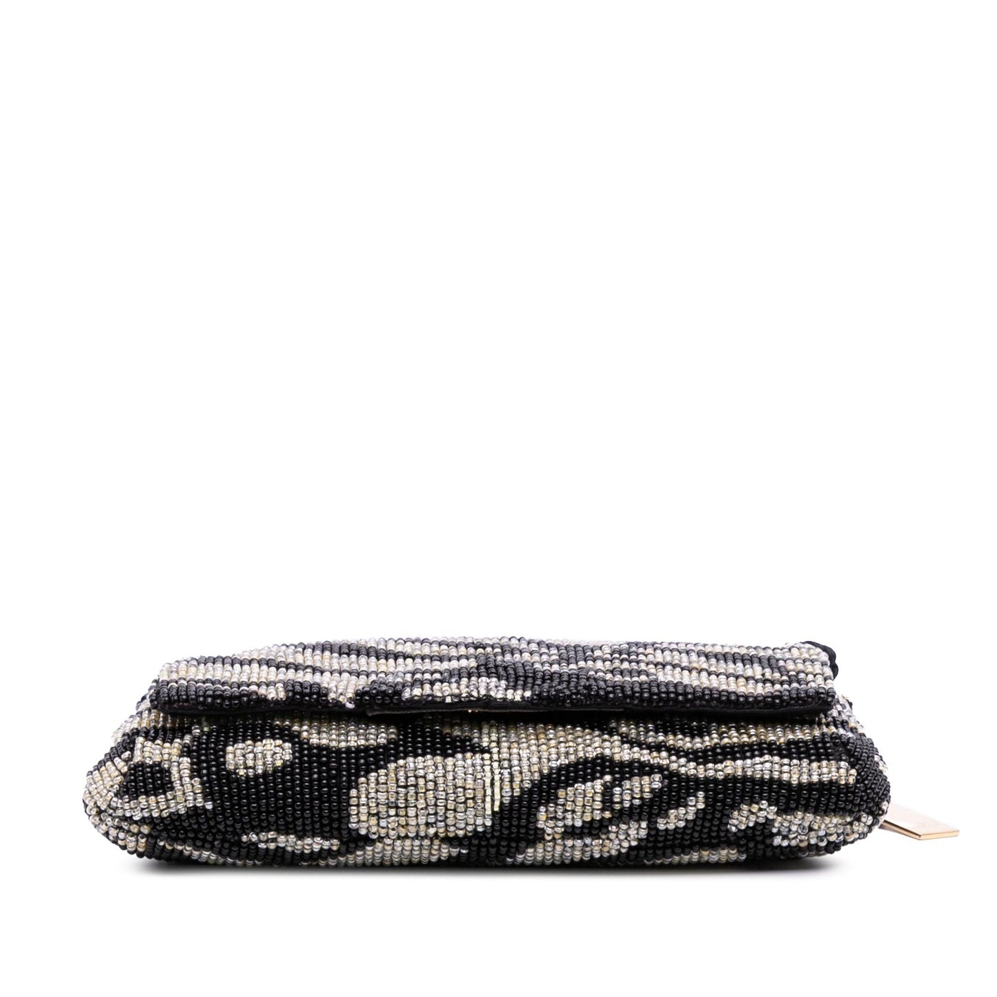 Gucci Tom Ford Zebra Beaded Satin Shoulder Bag