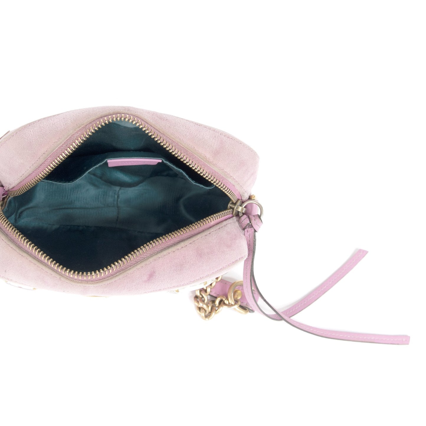 Gucci Velvet Crystal GG Marmont Matelasse Mini Bag
