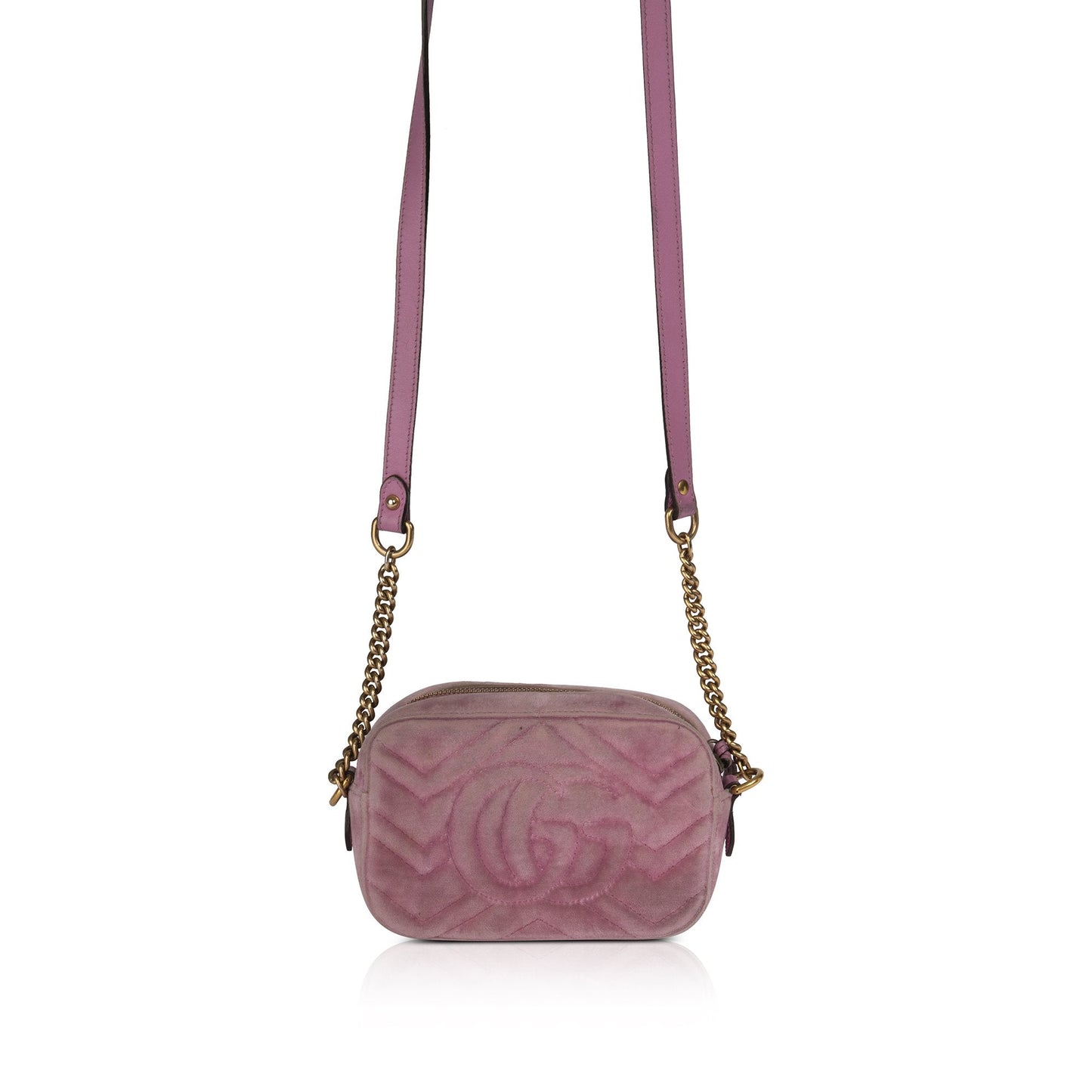Gucci Velvet Crystal GG Marmont Matelasse Mini Bag