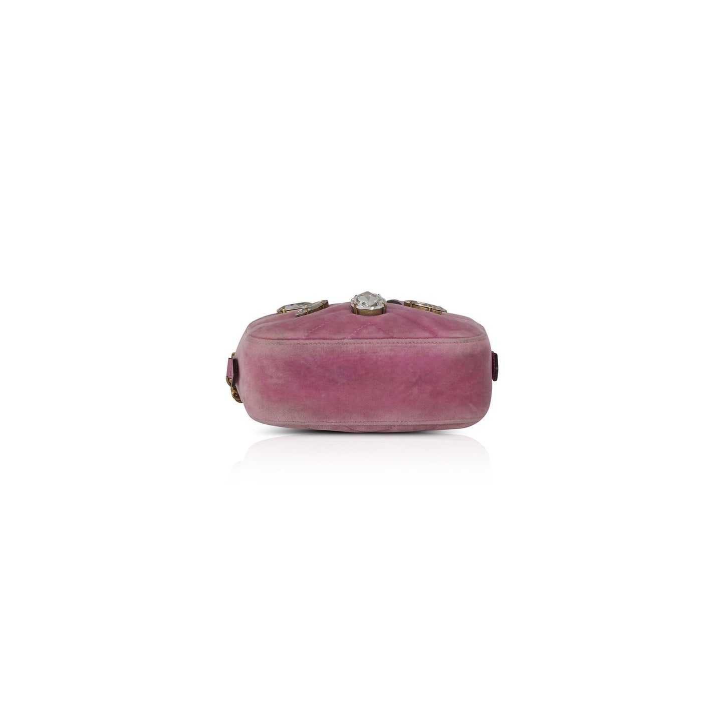 Gucci Velvet Crystal GG Marmont Matelasse Mini Bag
