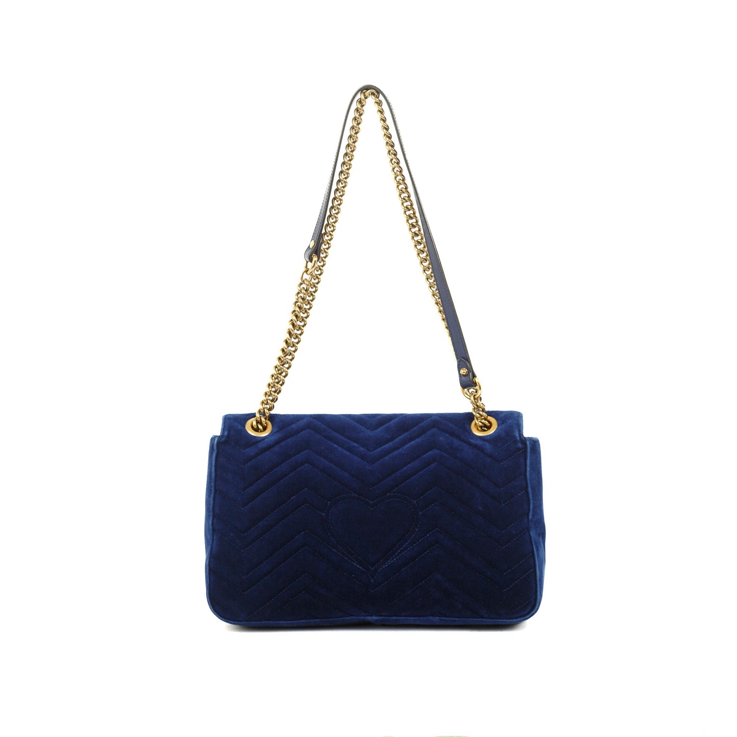 Gucci Velvet Matelasse GG Marmont Medium Shoulder Bag