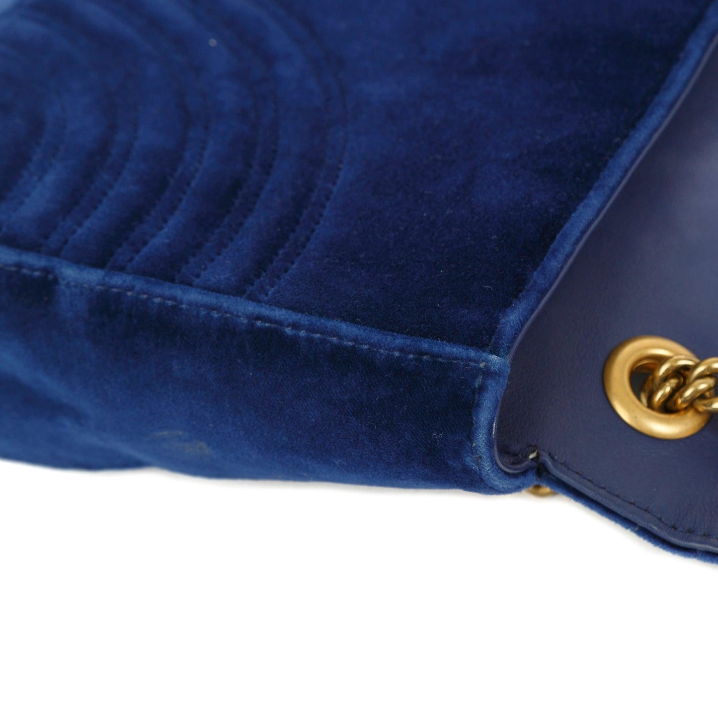 Gucci Velvet Matelasse GG Marmont Medium Shoulder Bag