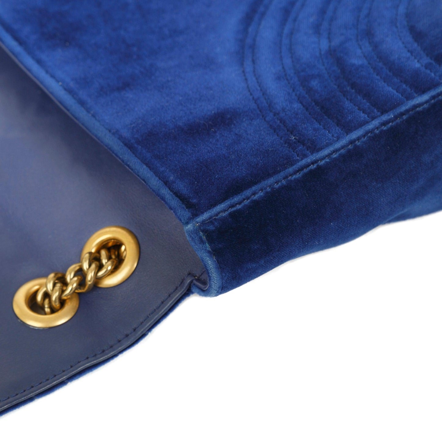 Gucci Velvet Matelasse GG Marmont Medium Shoulder Bag