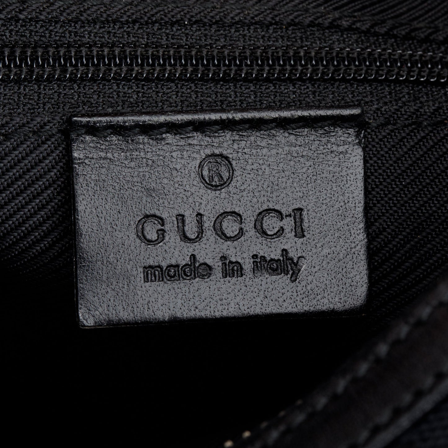 Gucci Vintage Black Leather Trim GG Canvas Hobo Bag