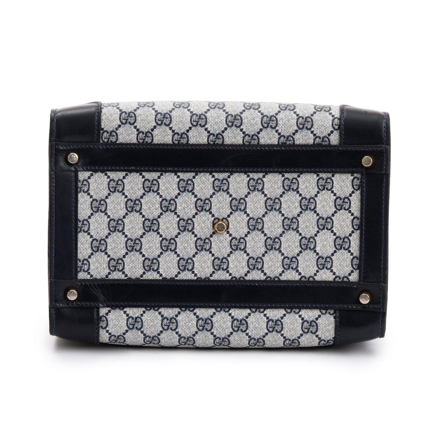 Gucci Vintage Blue GG Supreme Canvas Vanity Train Case