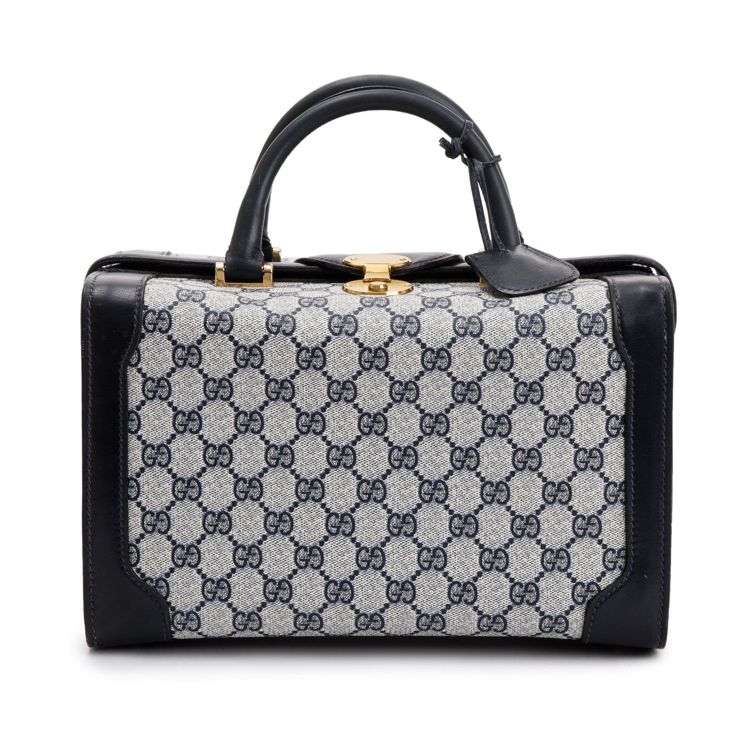 Gucci Vintage Blue GG Supreme Canvas Vanity Train Case