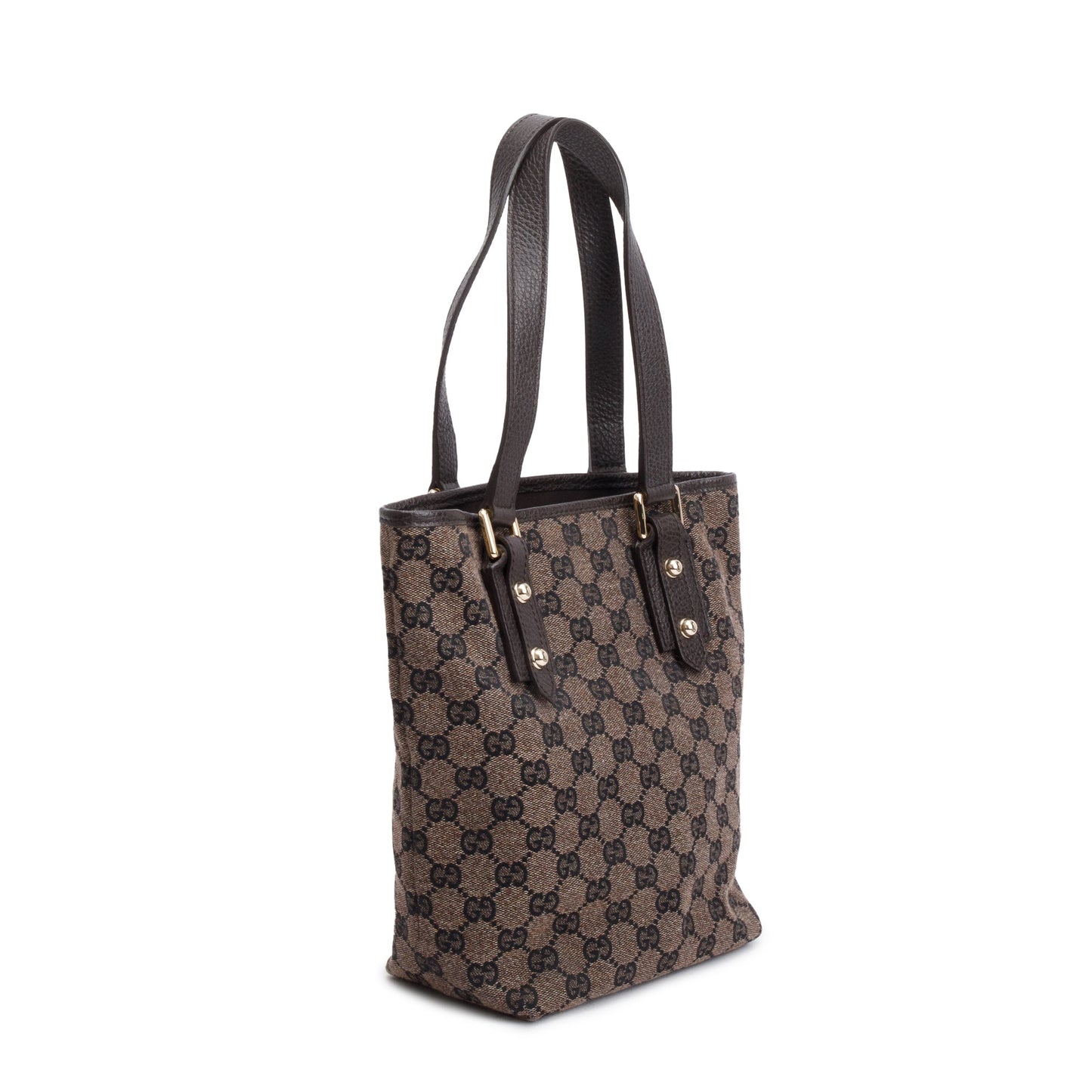 Gucci Vintage Brown GG Canvas Small Tote