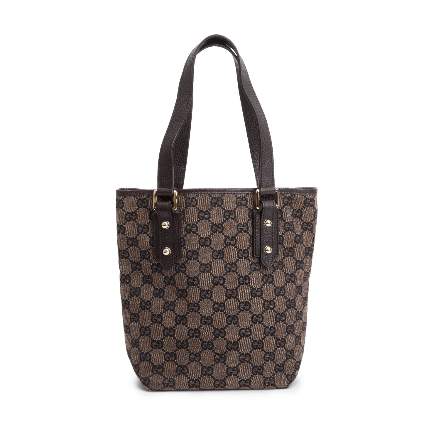 Gucci Vintage Brown GG Canvas Small Tote