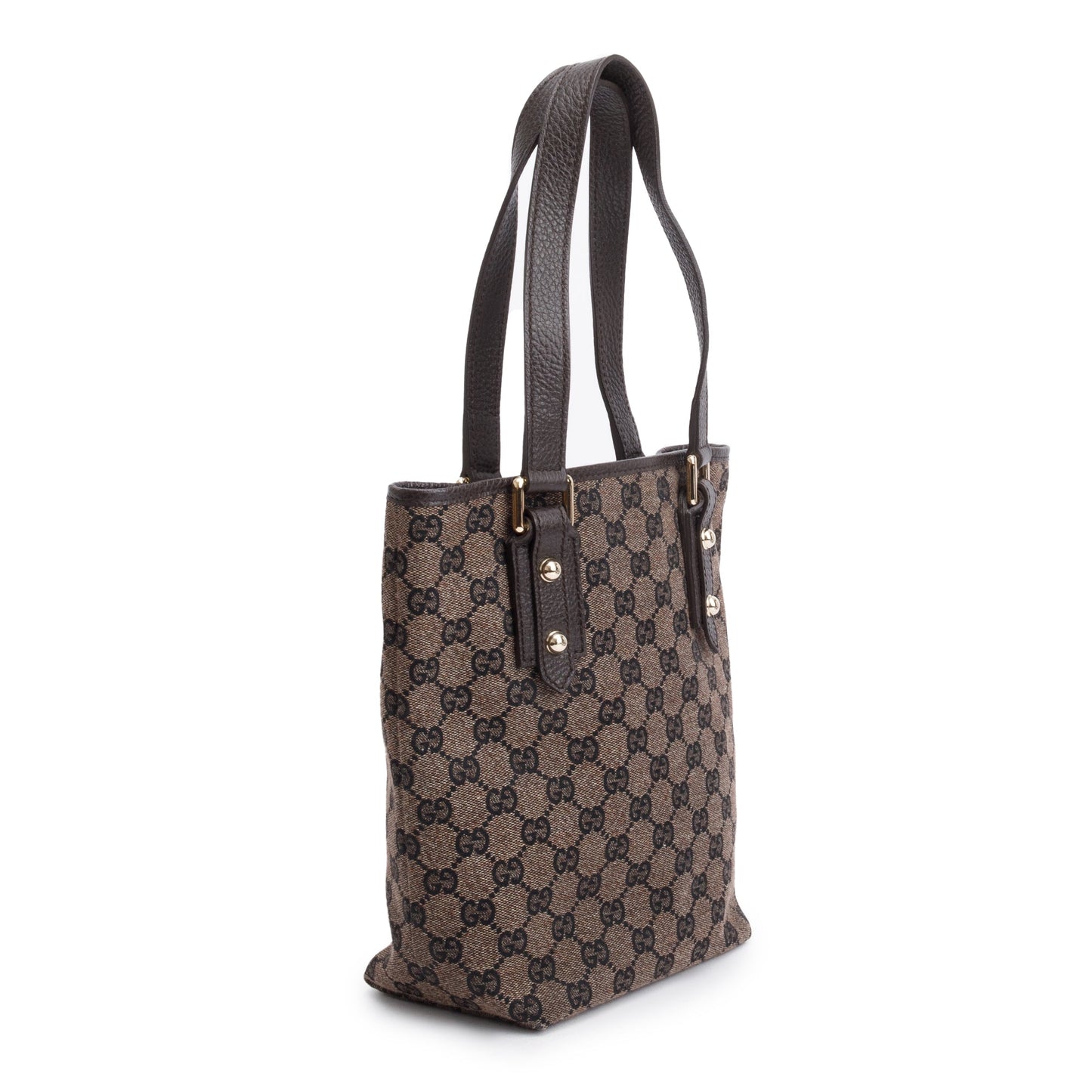 Gucci Vintage Brown GG Canvas Small Tote