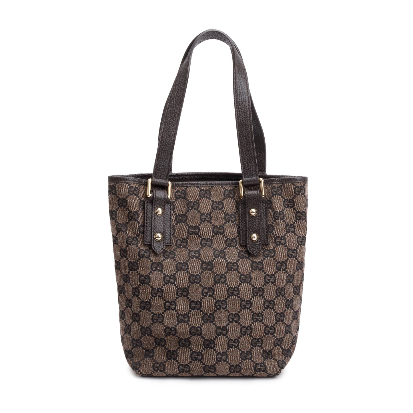 Gucci Vintage Brown GG Canvas Small Tote