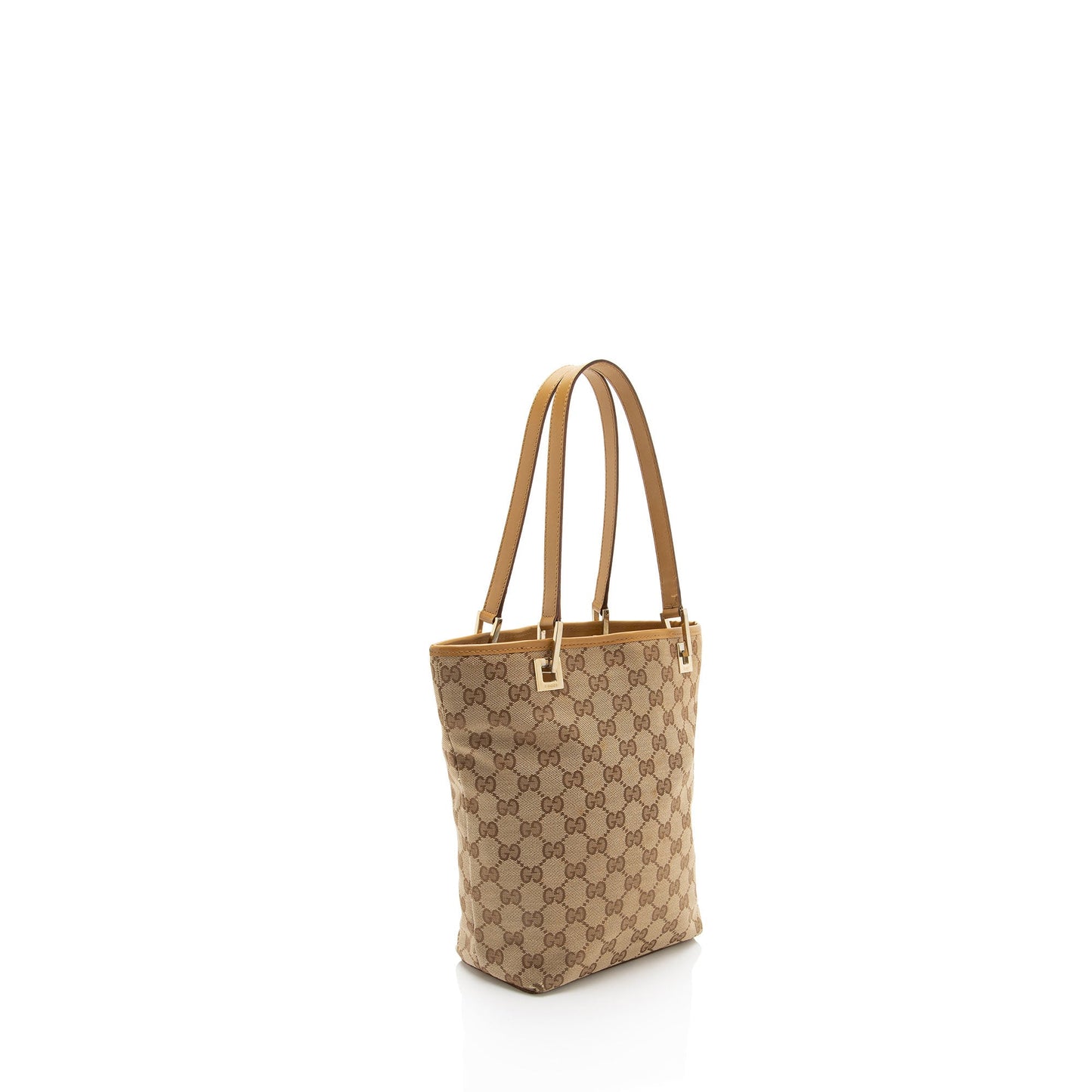 Gucci Vintage GG Canvas Medium Bucket Tote