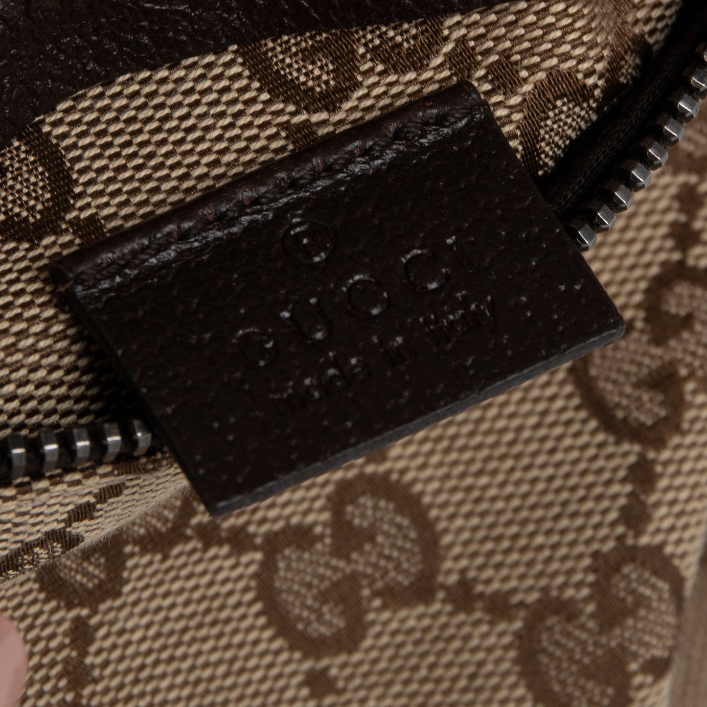 Gucci Vintage GG Canvas Double Belt Bag