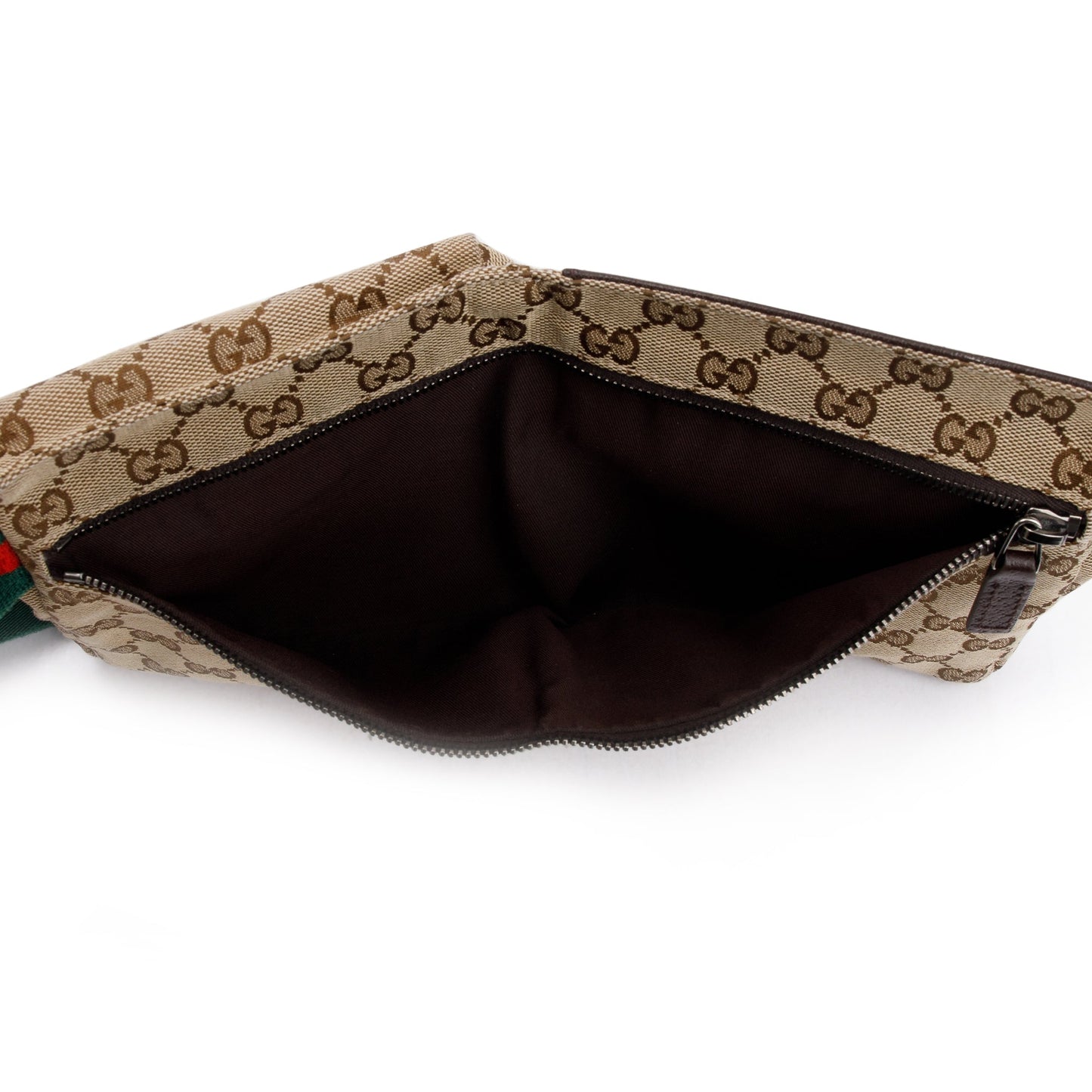Gucci Vintage GG Canvas Double Pocket Belt Bag