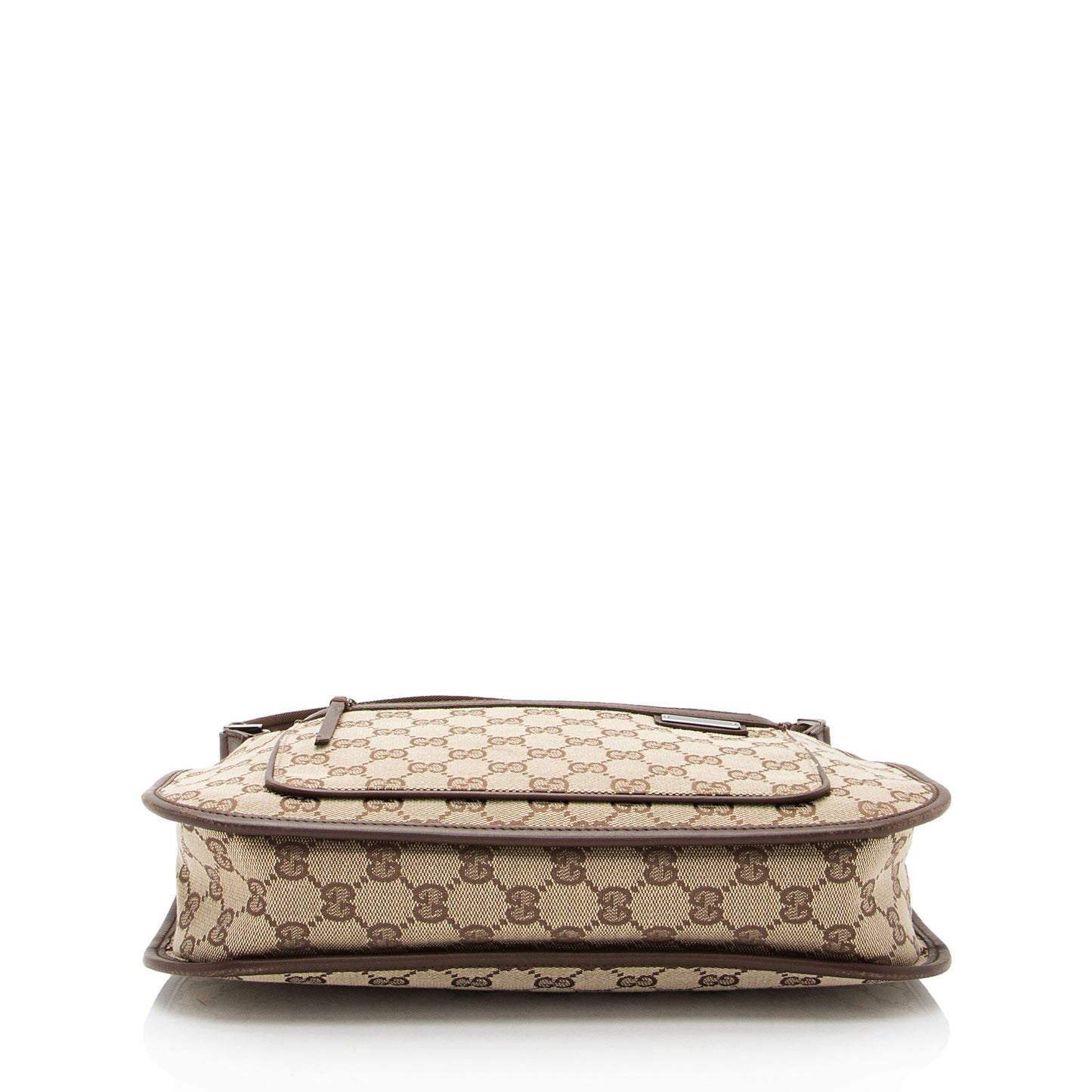 Gucci Vintage GG Canvas Front Pocket Shoulder Bag (SHF-OHFAEM)