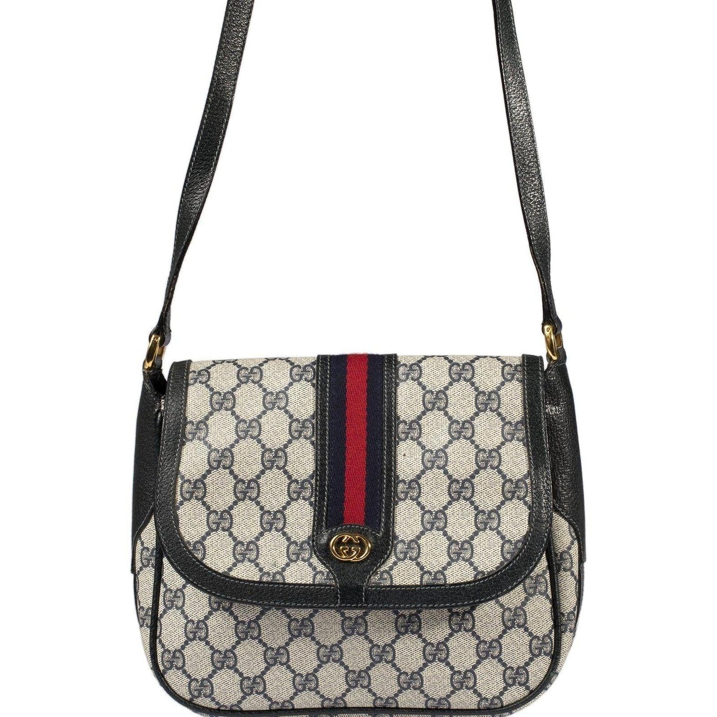 Gucci Vintage GG Plus Web Crossbody Bag