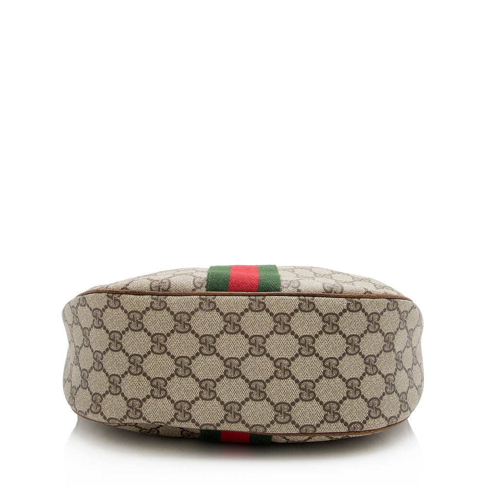 Gucci Vintage GG Plus Web Shoulder Bag - FINAL SALE (SHF-21509)