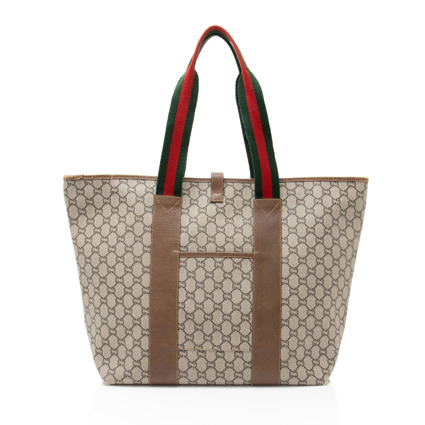 Gucci Vintage GG Plus Web Large Tote