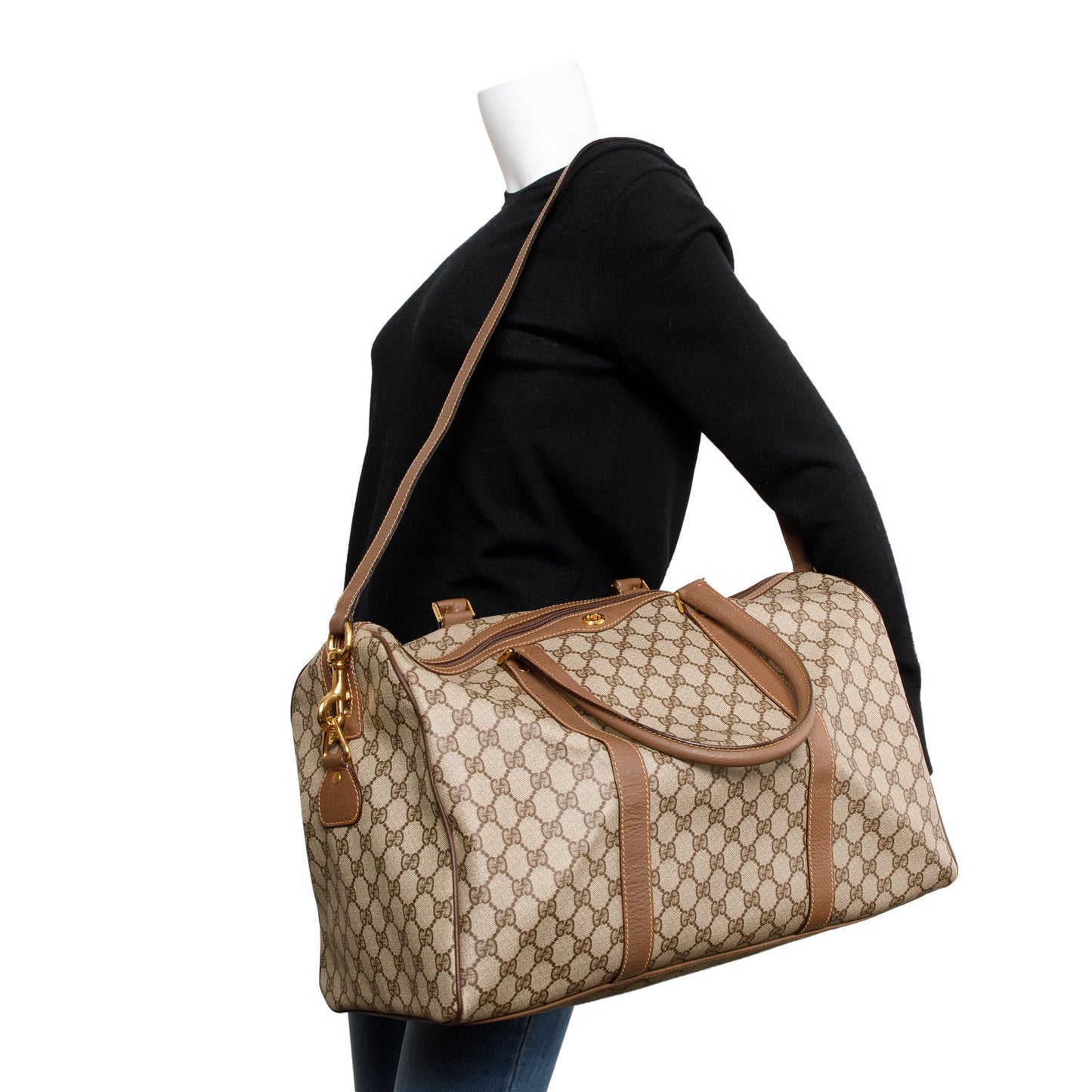 Gucci Vintage GG Supreme Interlocking G Duffle Bag