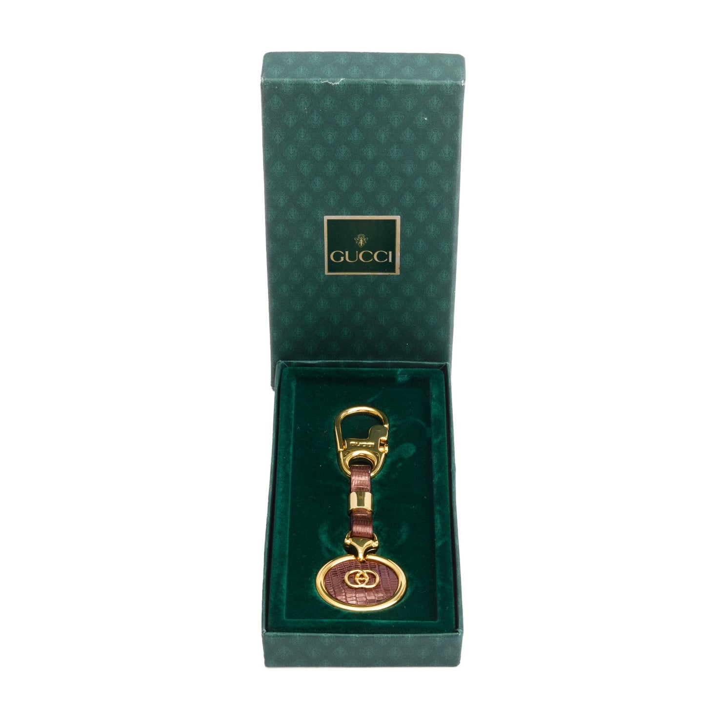 Gucci Vintage Gold Plated Lizard Key Chain