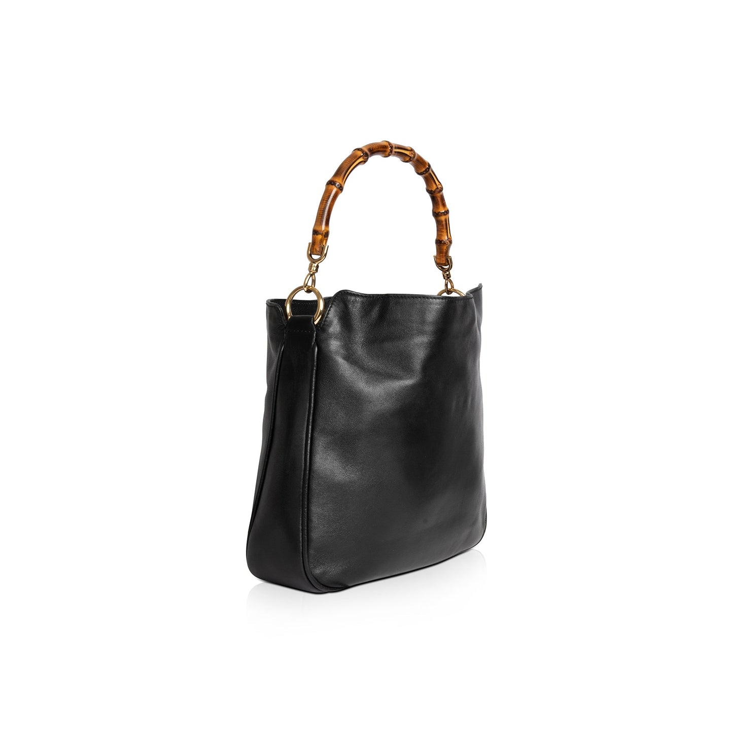 Gucci Vintage Leather Bamboo Shoulder Bag