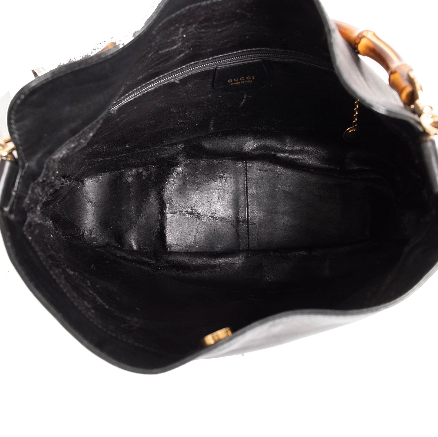 Gucci Vintage Leather Bamboo Shoulder Bag