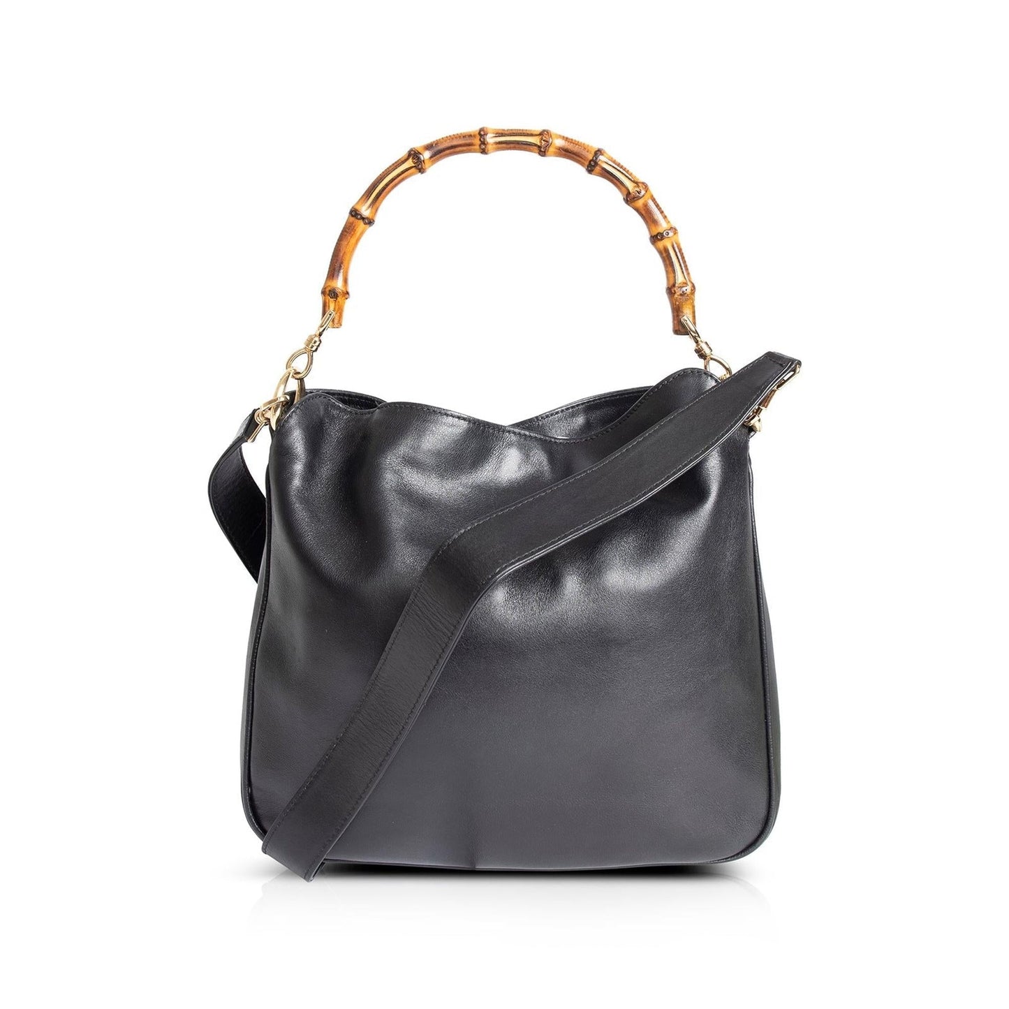 Gucci Vintage Leather Bamboo Shoulder Bag