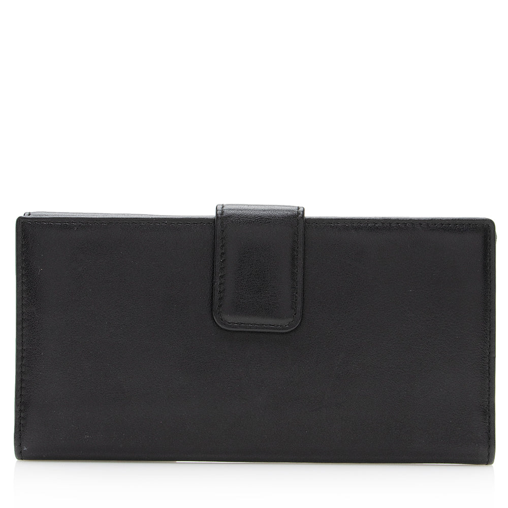 Gucci Vintage Leather Bamboo Wallet (SHF-20931)