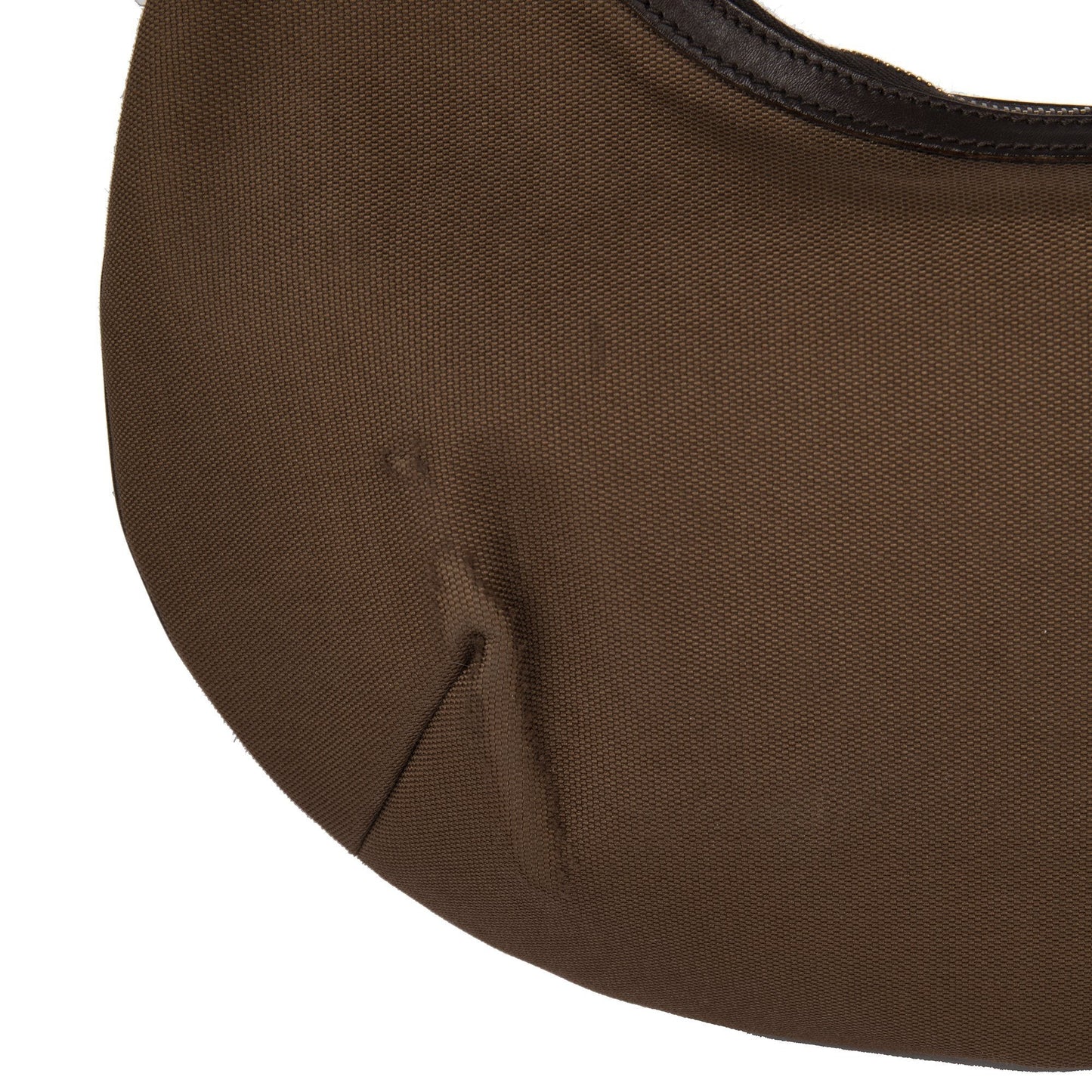 Gucci Vintage Leather-Trimmed Canvas Hobo