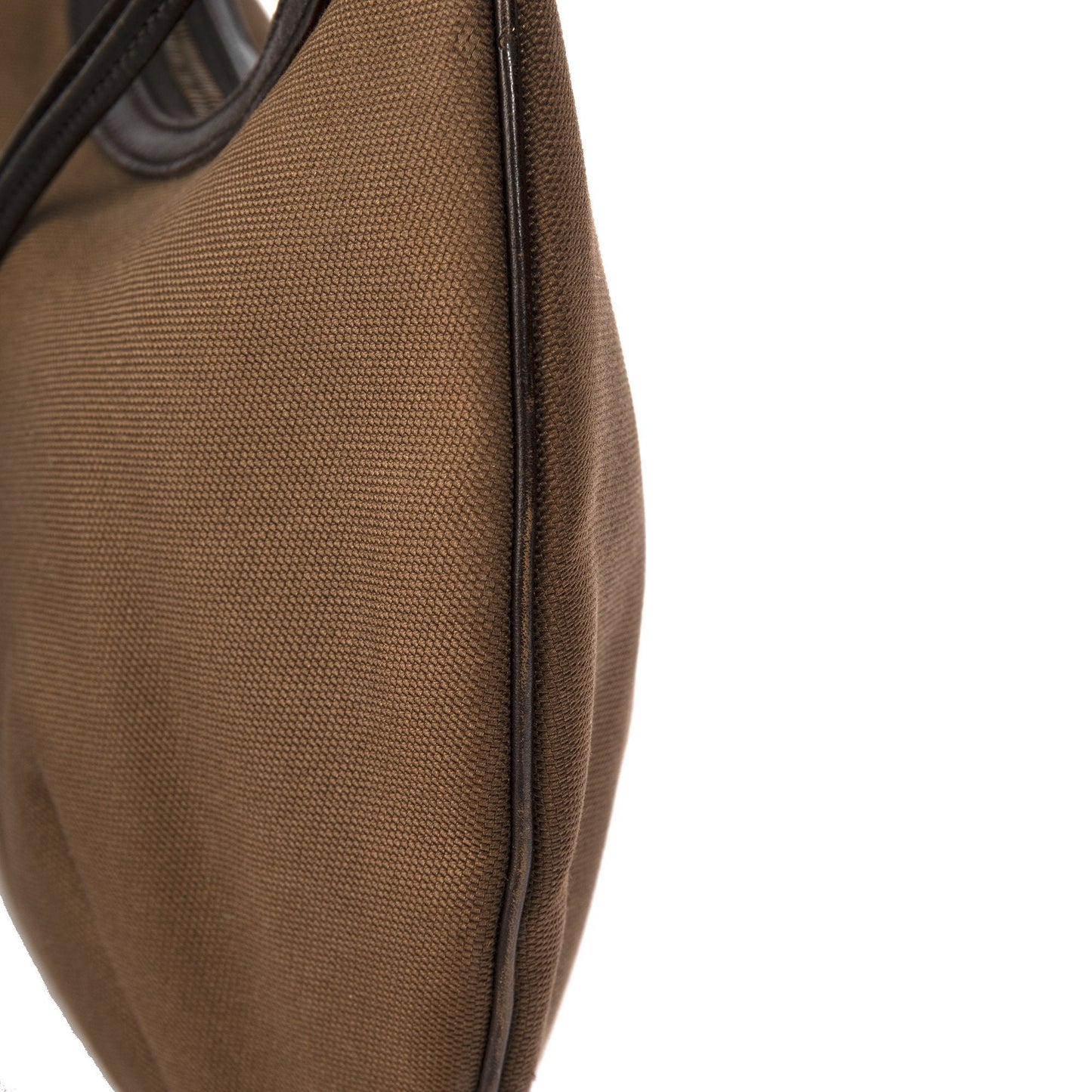 Gucci Vintage Leather-Trimmed Canvas Hobo