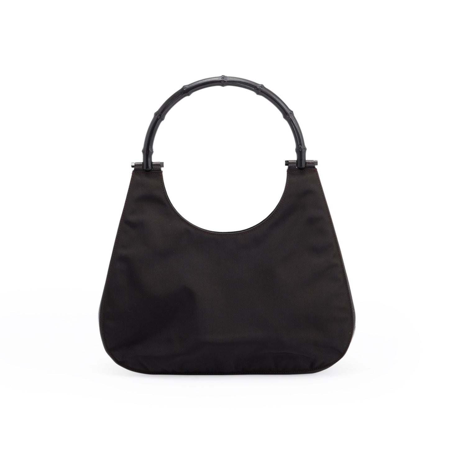 Gucci Vintage Nylon Bamboo Hobo Bag