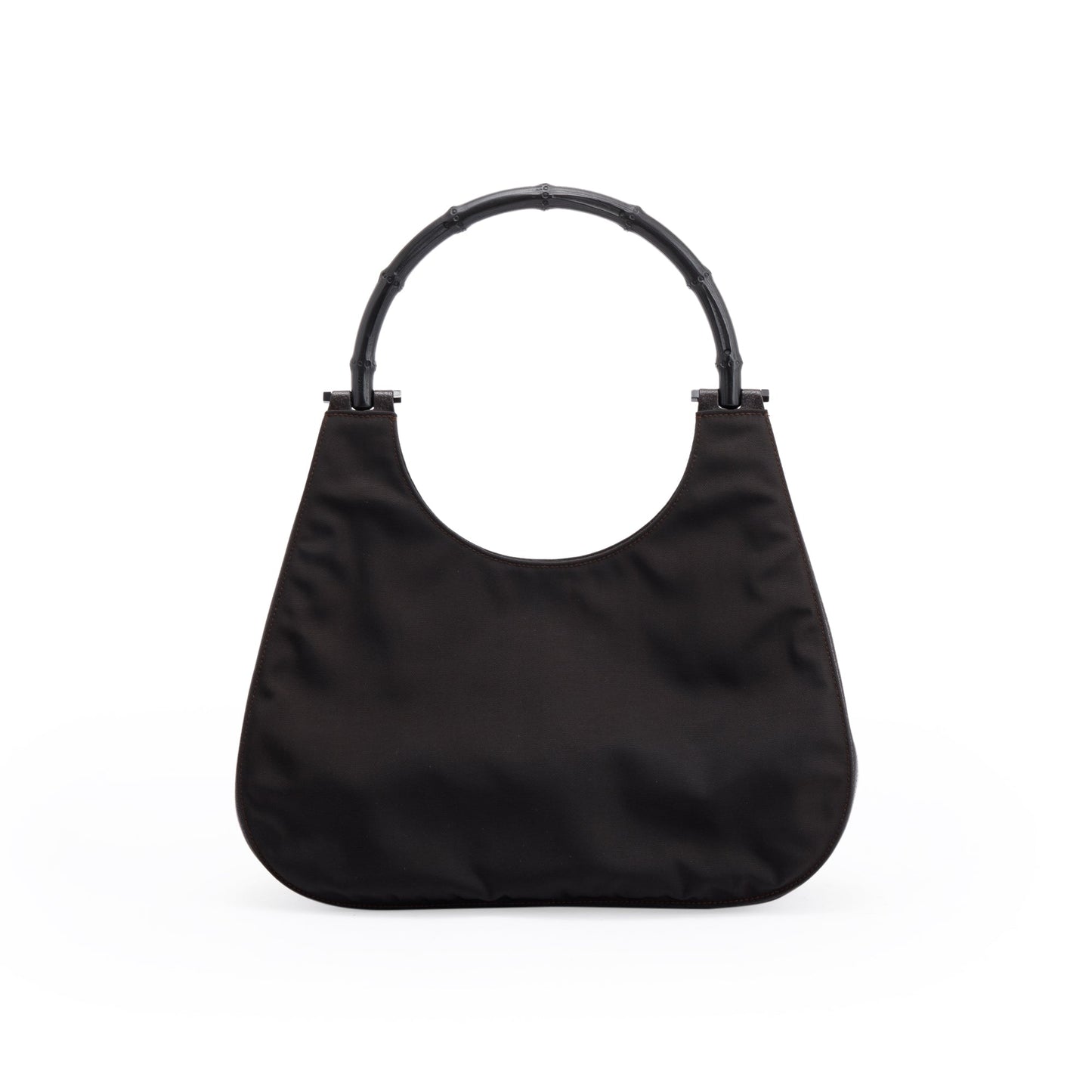 Gucci Vintage Nylon Bamboo Hobo Bag
