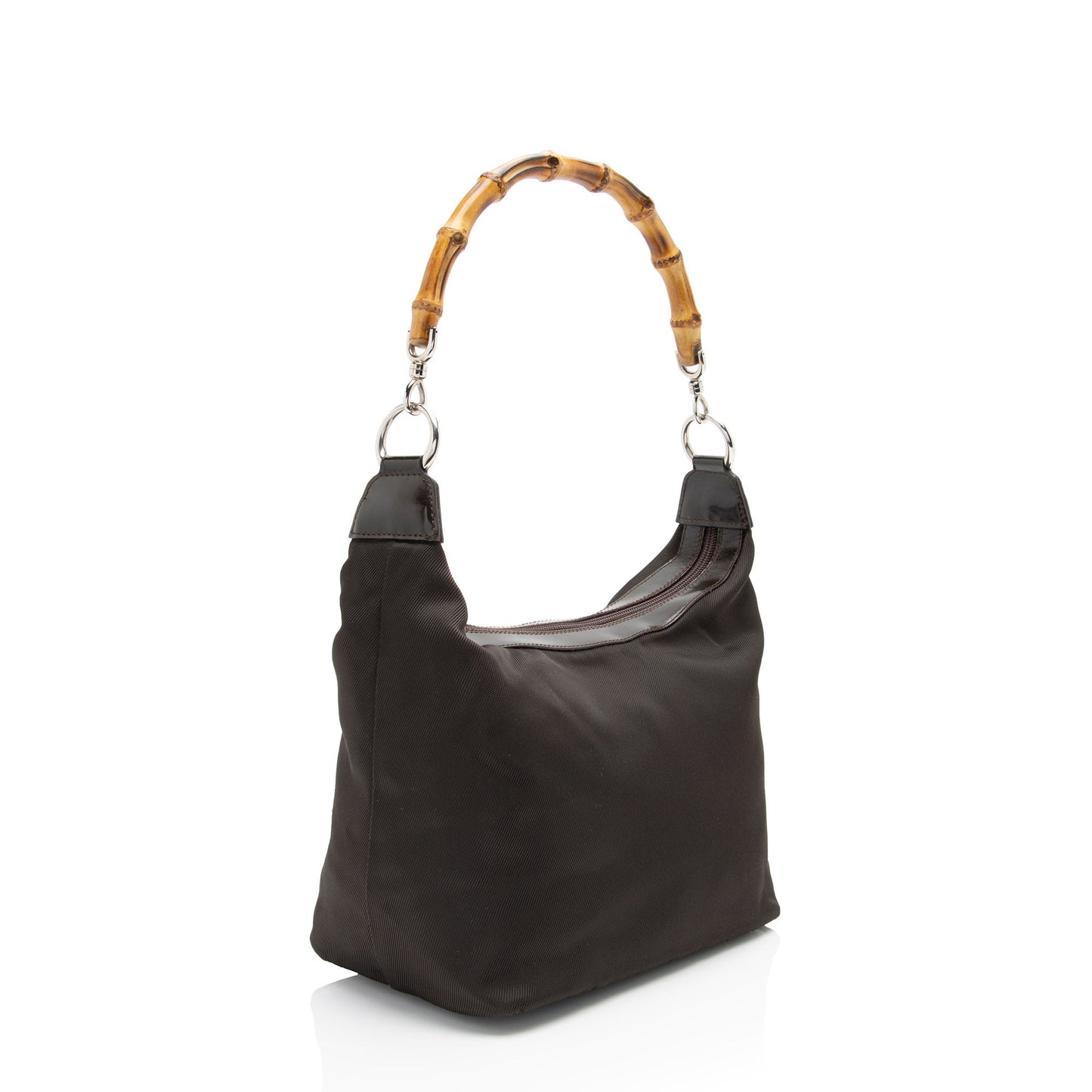 Gucci Vintage Nylon Bamboo Hobo (SHF-XDIaRR)