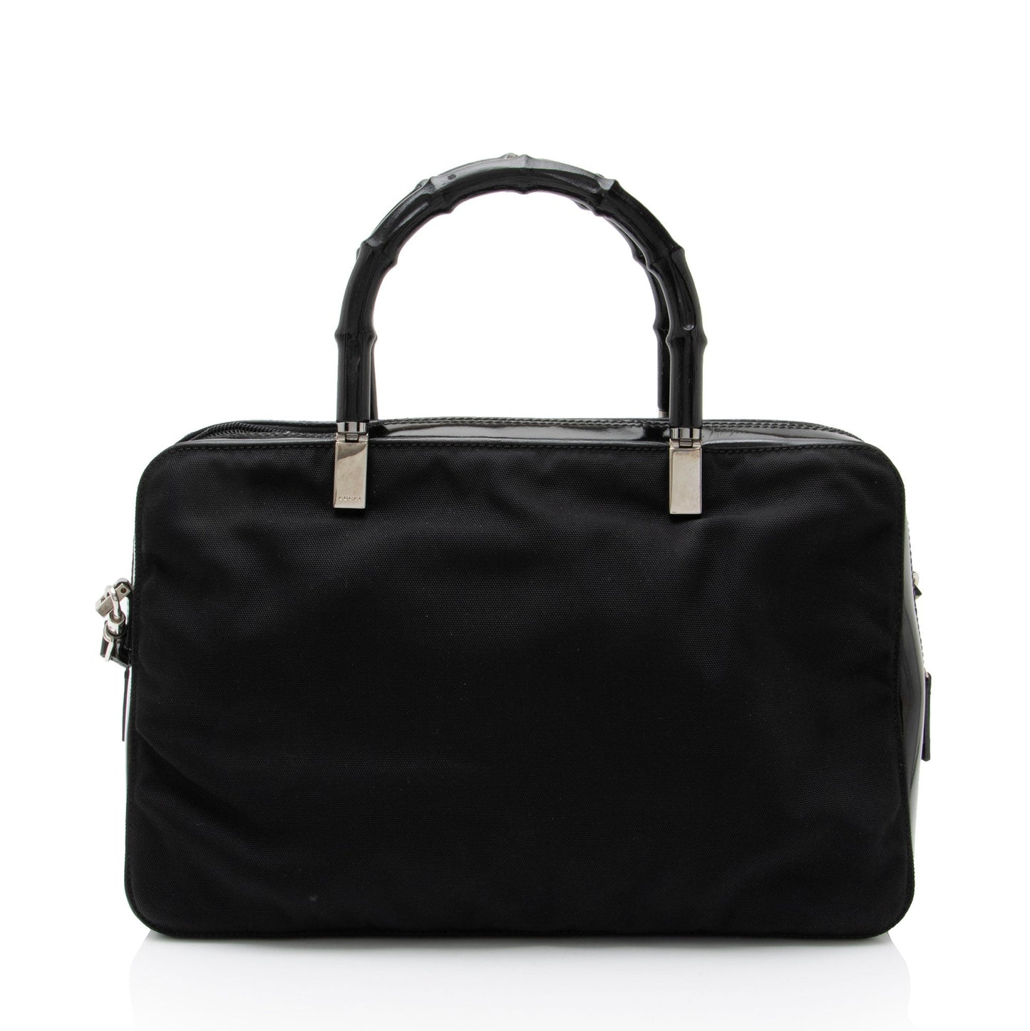 Gucci Vintage Nylon Bamboo Satchel