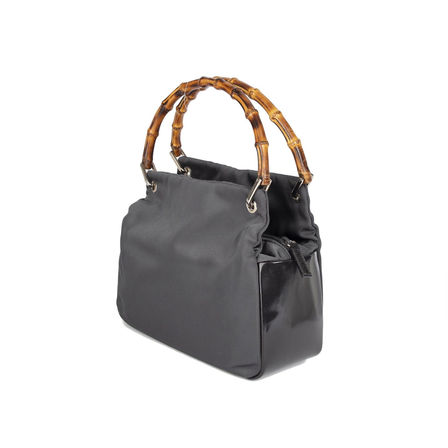 Gucci Vintage Nylon Bamboo Tote