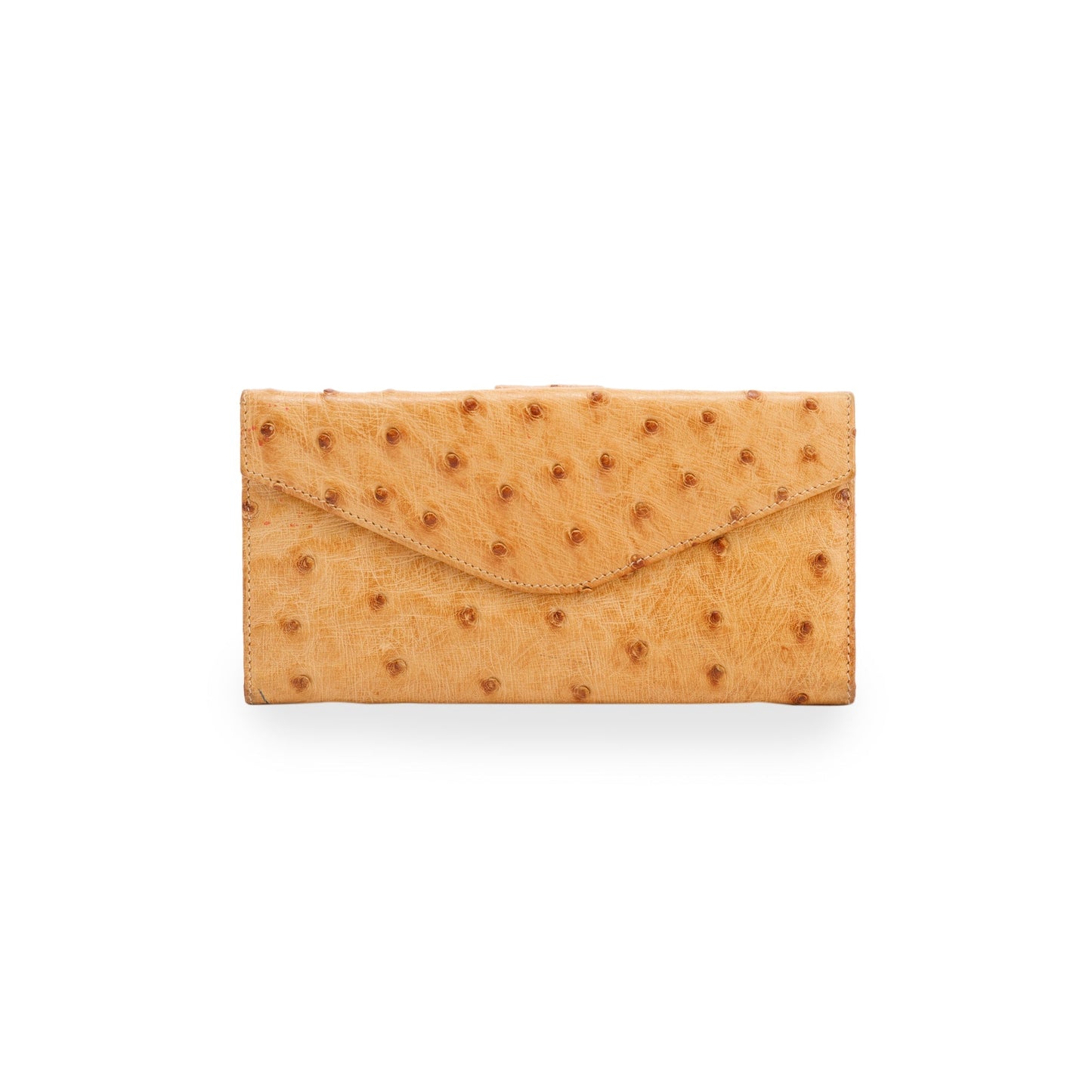 Gucci Vintage Ostrich French Purse Wallet