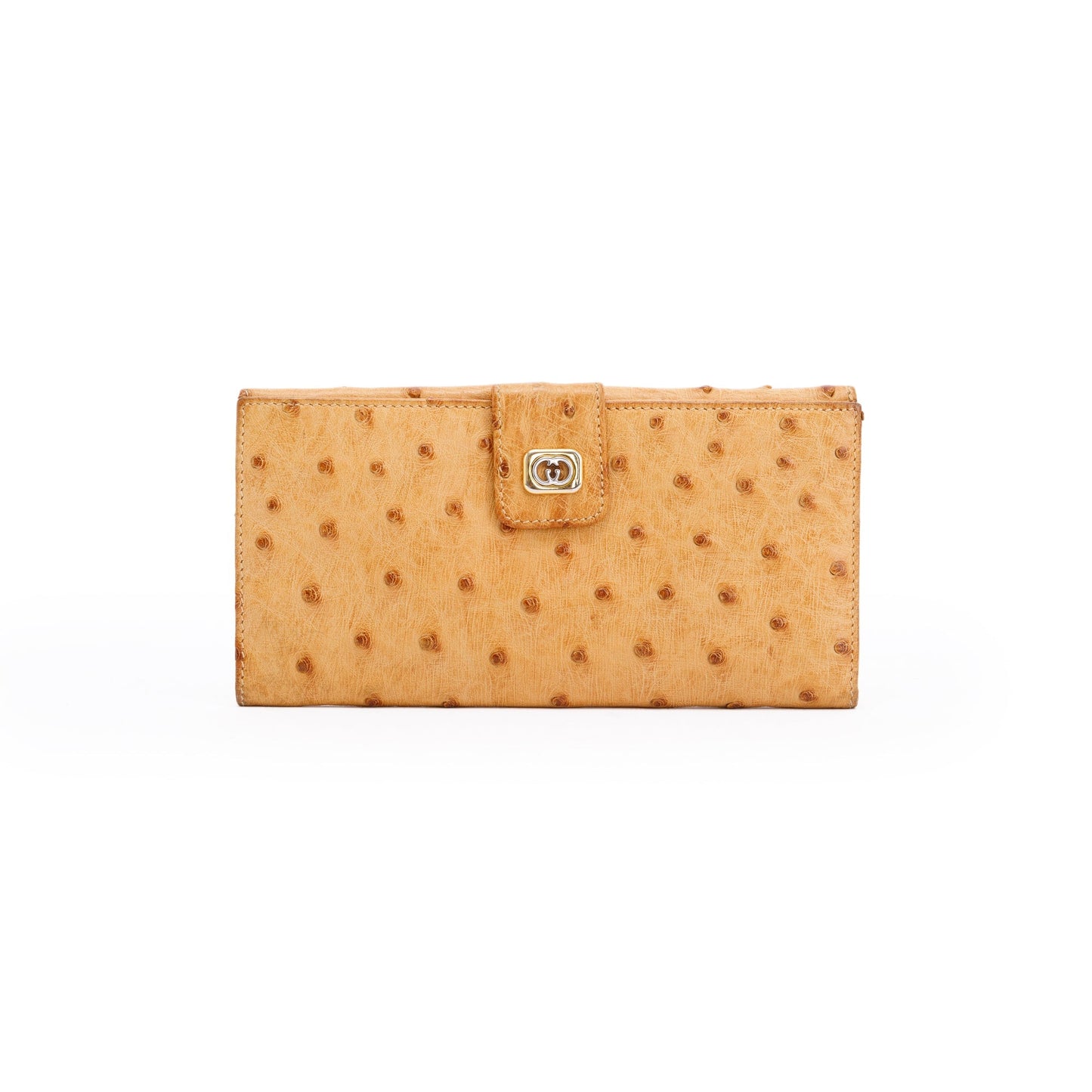 Gucci Vintage Ostrich French Purse Wallet