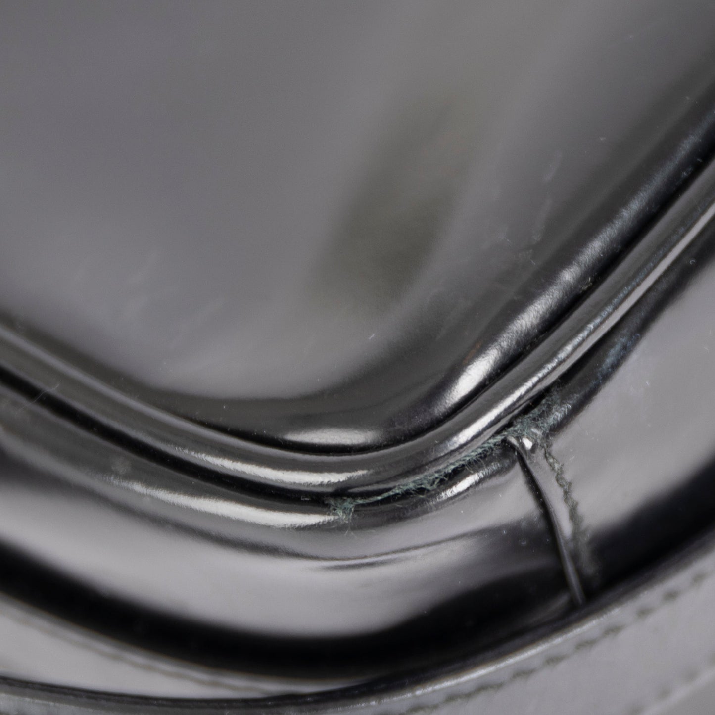Gucci Vintage Patent Leather Bamboo Crossbody Bag