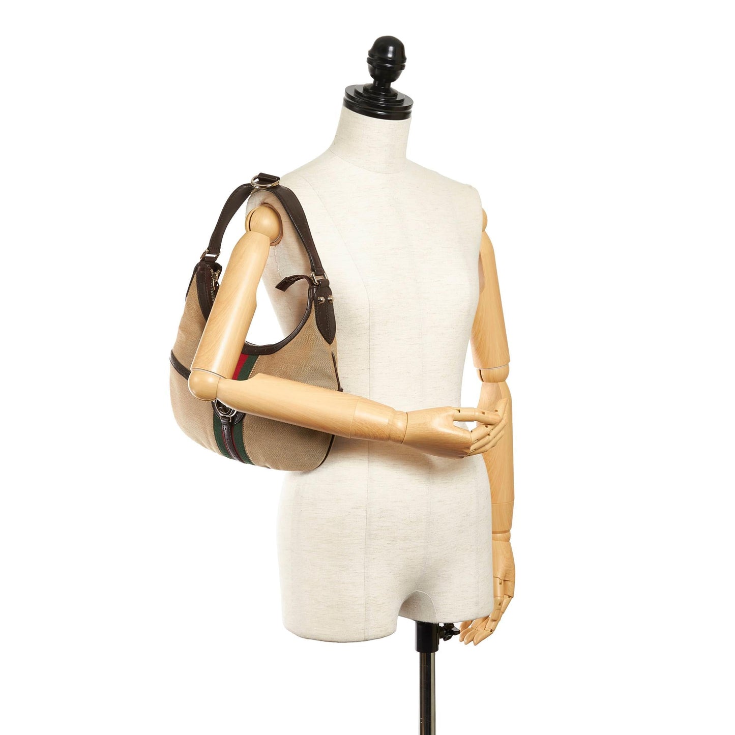 Gucci Web Canvas Reins Hobo Bag (SHG-30974)