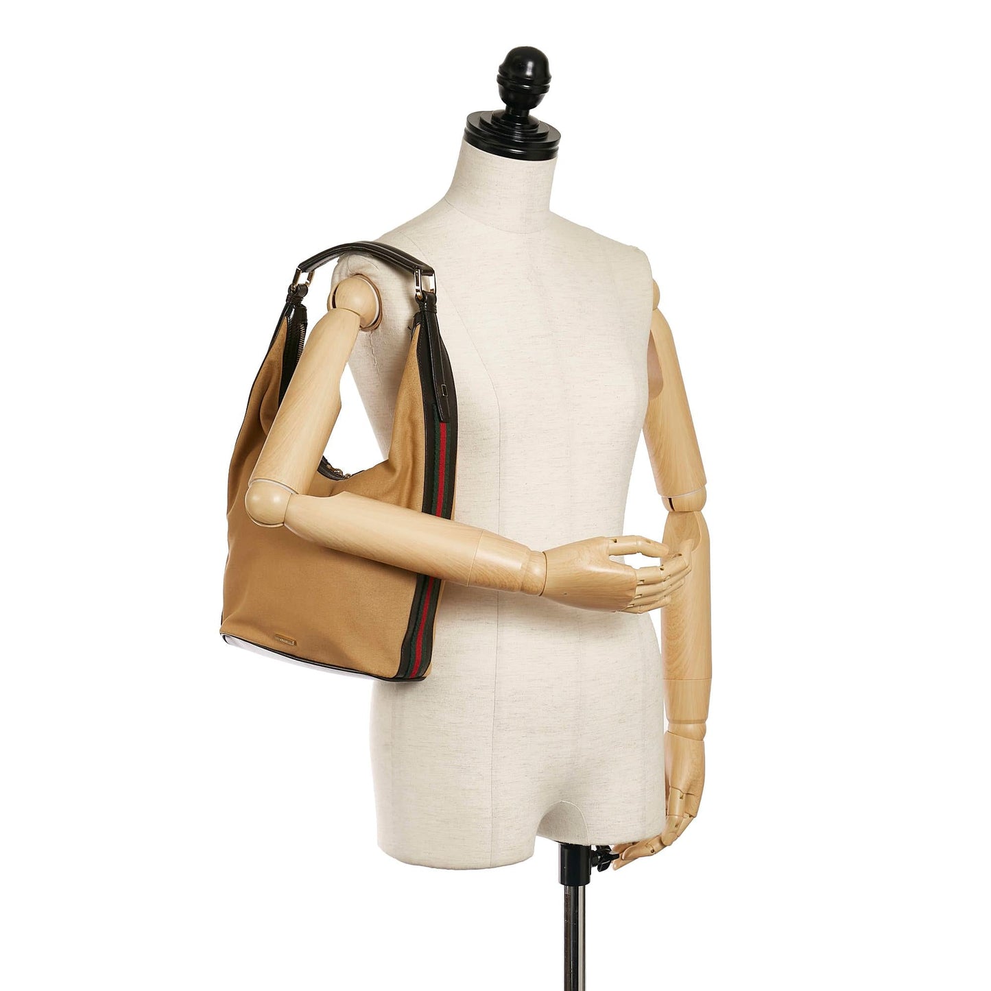 Gucci Web Canvas Shoulder Bag (SHG-34236)