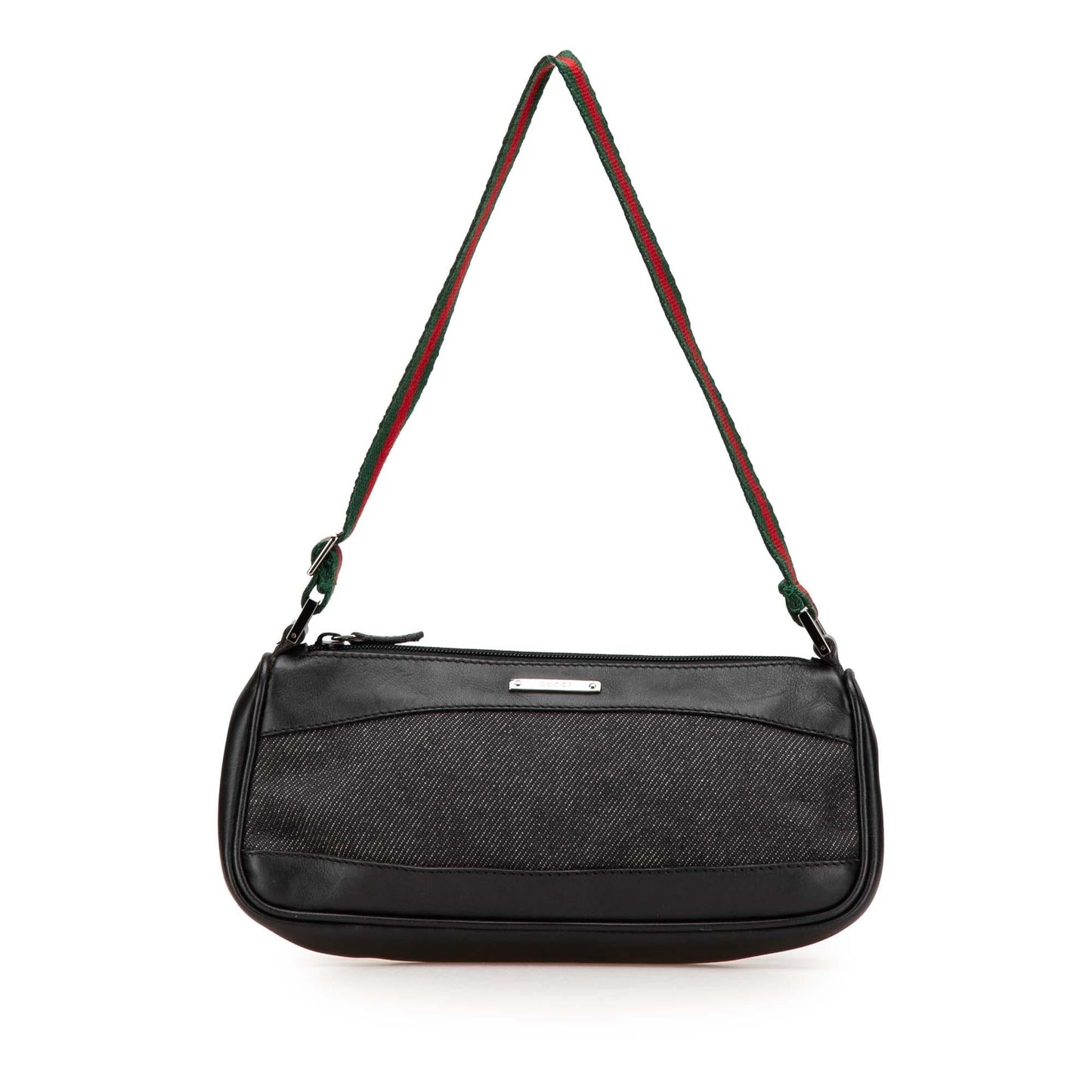 Gucci Web Denim Shoulder Bag