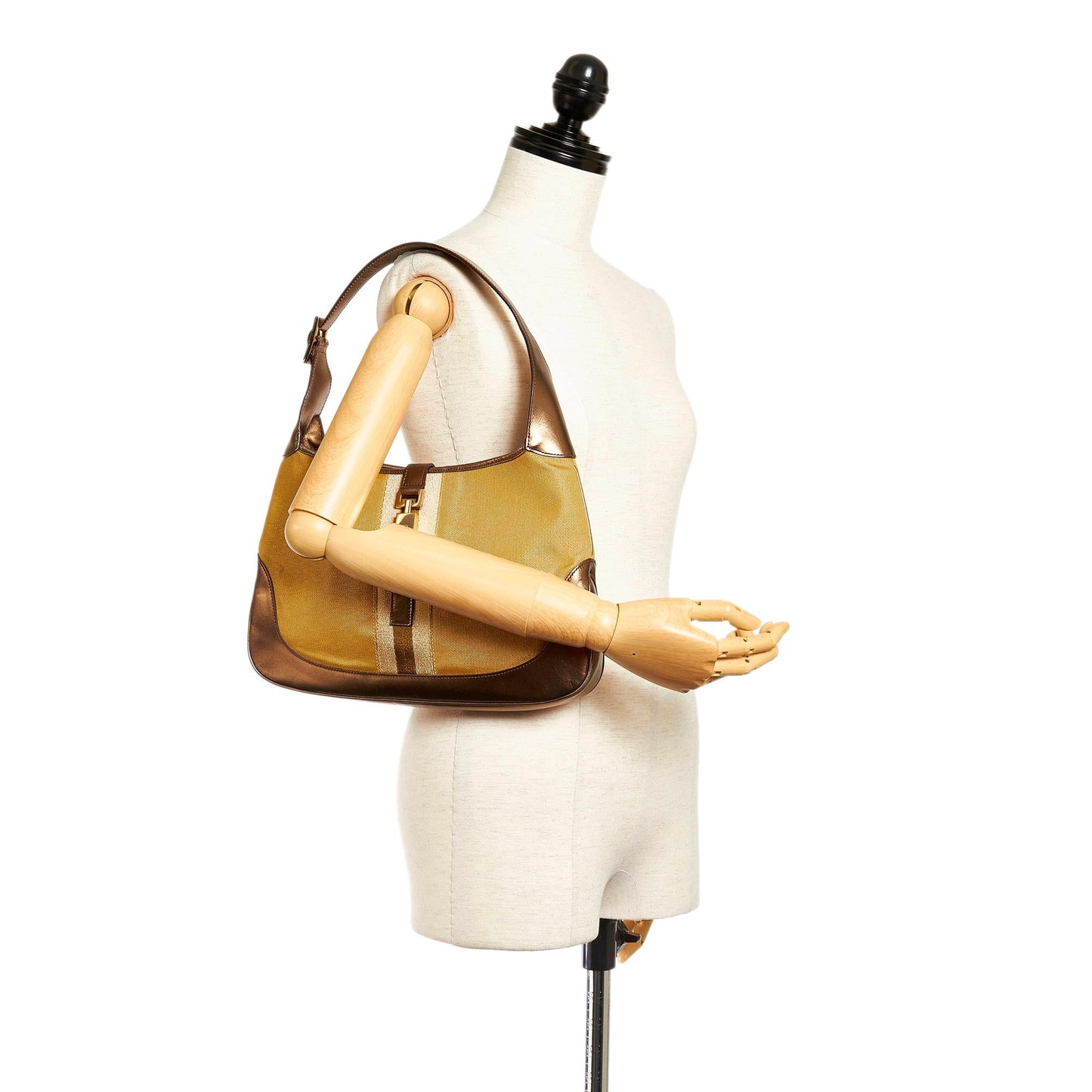 Gucci Web Jackie Canvas Shoulder Bag (SHG-28050)
