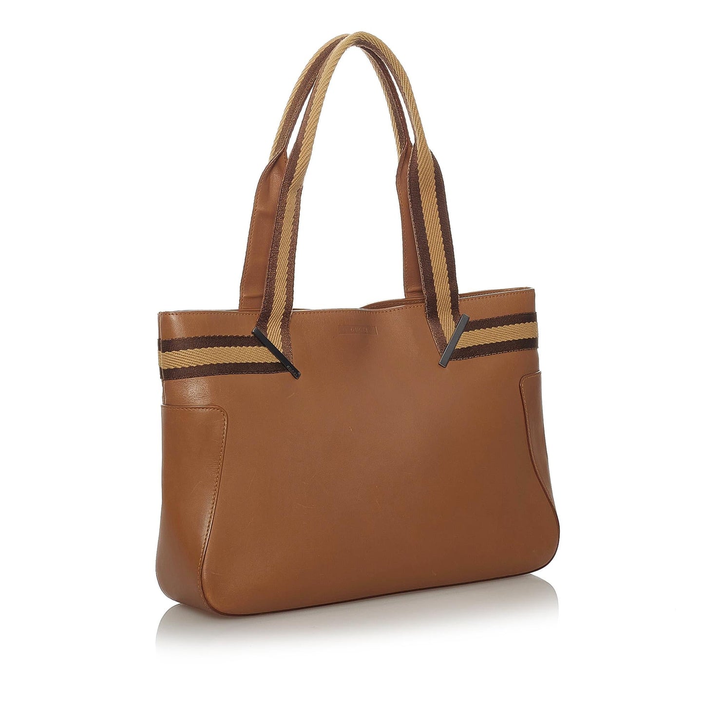 Gucci Web Leather Tote Bag (SHG-28971)