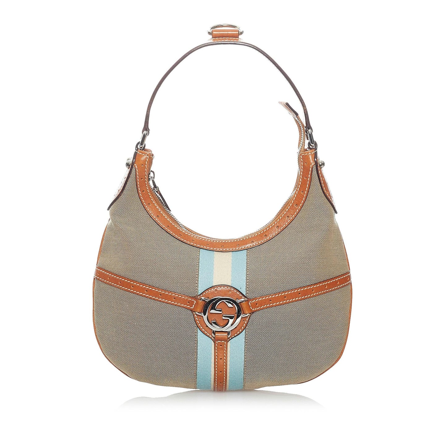 Gucci Web Reins Canvas Hobo Bag (SHG-30263)